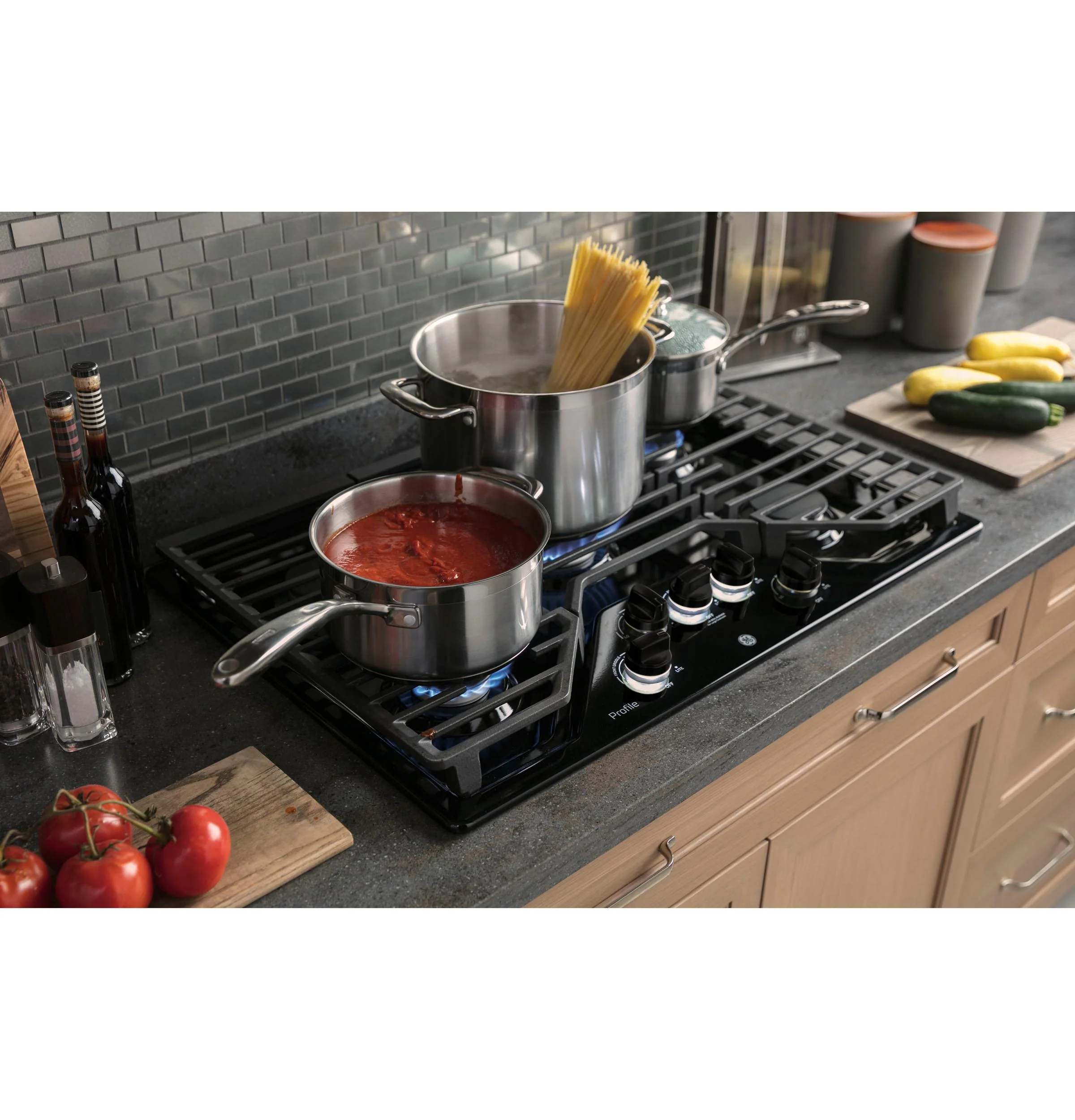 PGP7030DLBB GE Profile™ 30" Built-In Gas Cooktop with 5 Burners - Image 8