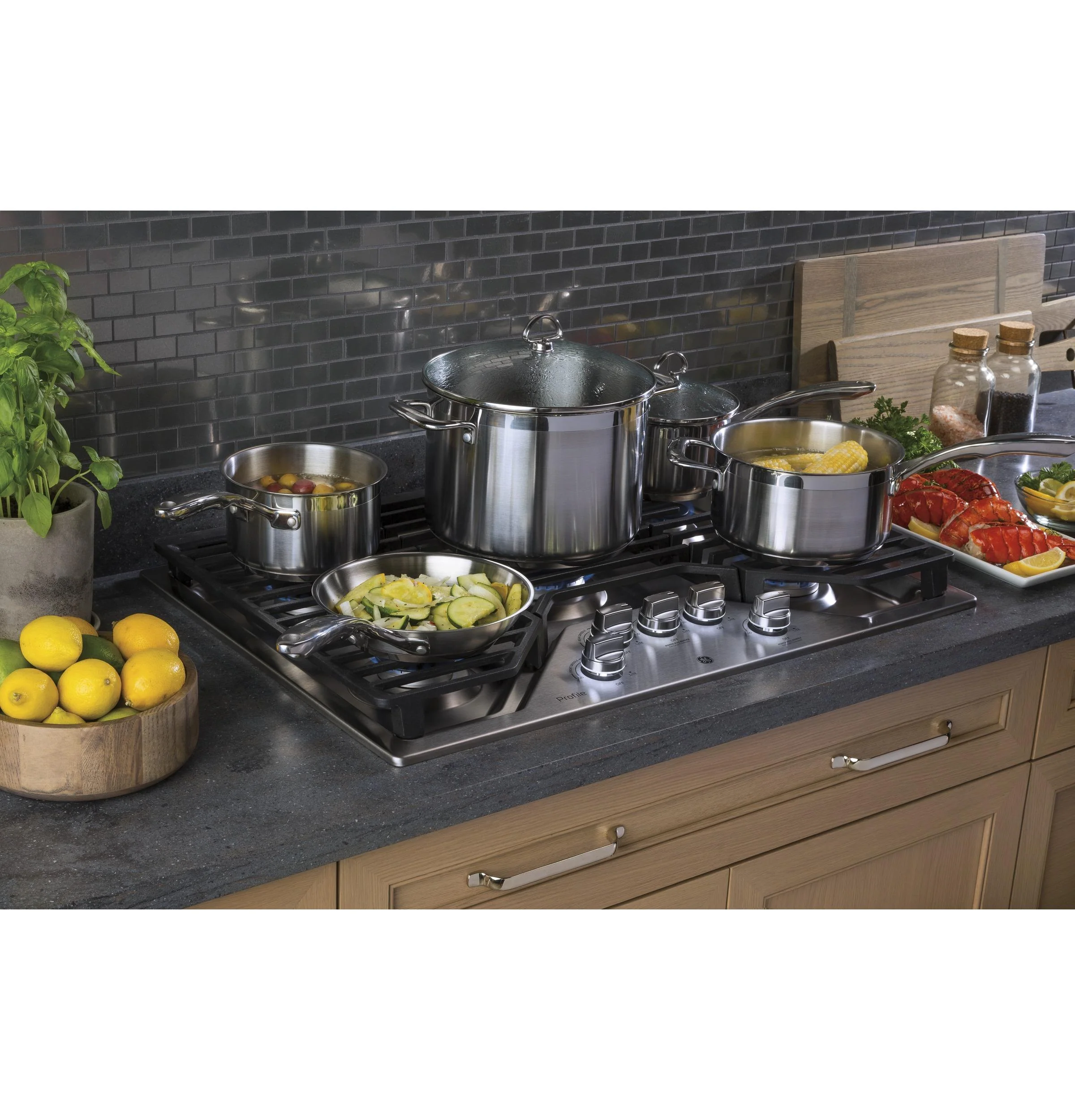 PGP7030SLSS GE Profile™ 30" Built-In Gas Cooktop with 5 Burners - Image 11
