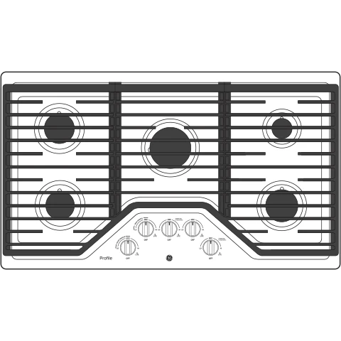 PGP7036DLBB GE Profile™ 36" Built-In Gas Cooktop - Image 17