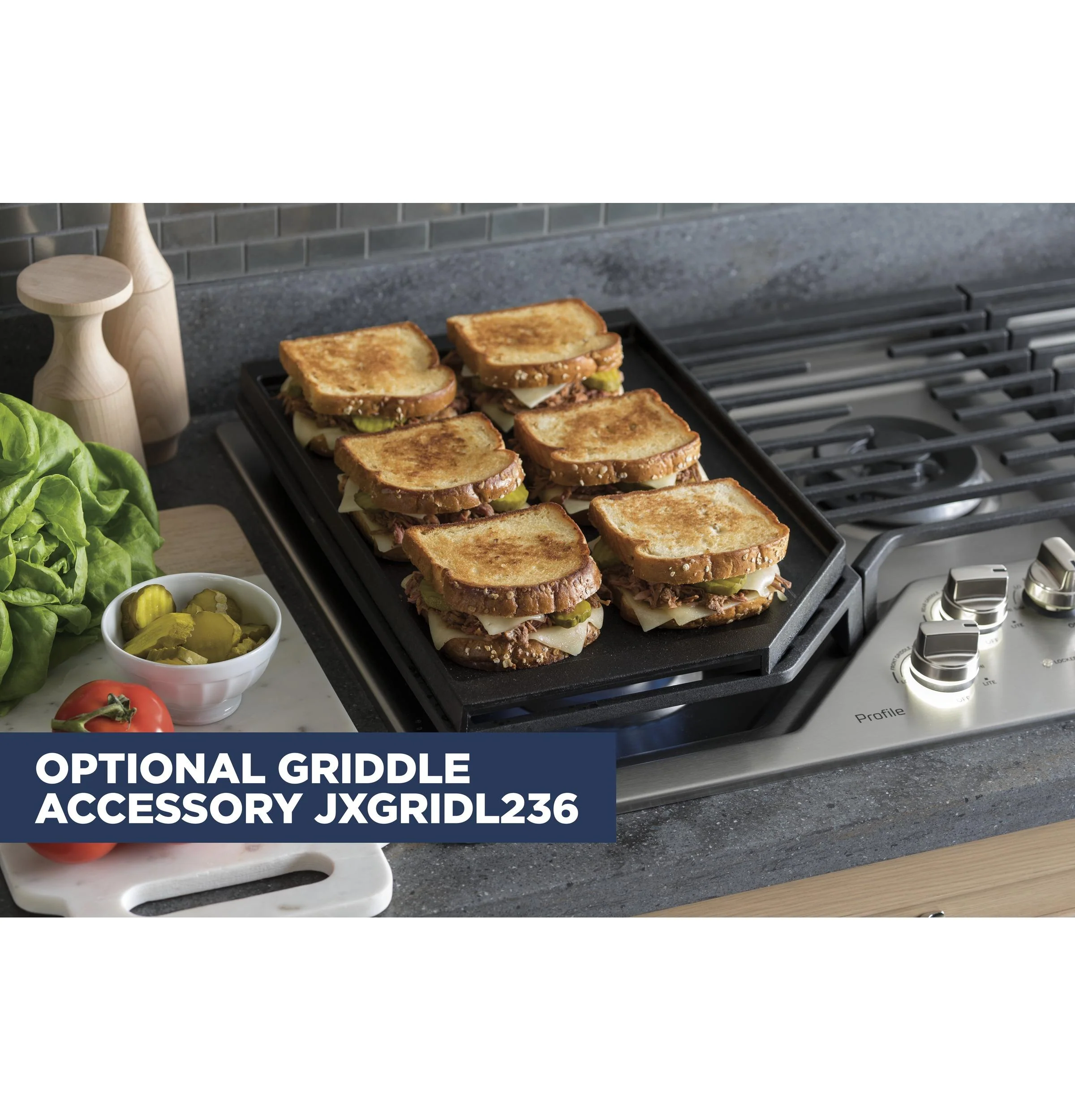 PGP7036SLSS GE Profile™ 36" Built-In Gas Cooktop with Five Burners - Image 7
