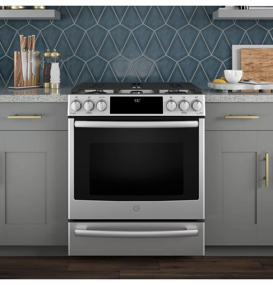 GE Profile™ 30" Smart Slide-In Front-Control Gas Range - Image 6