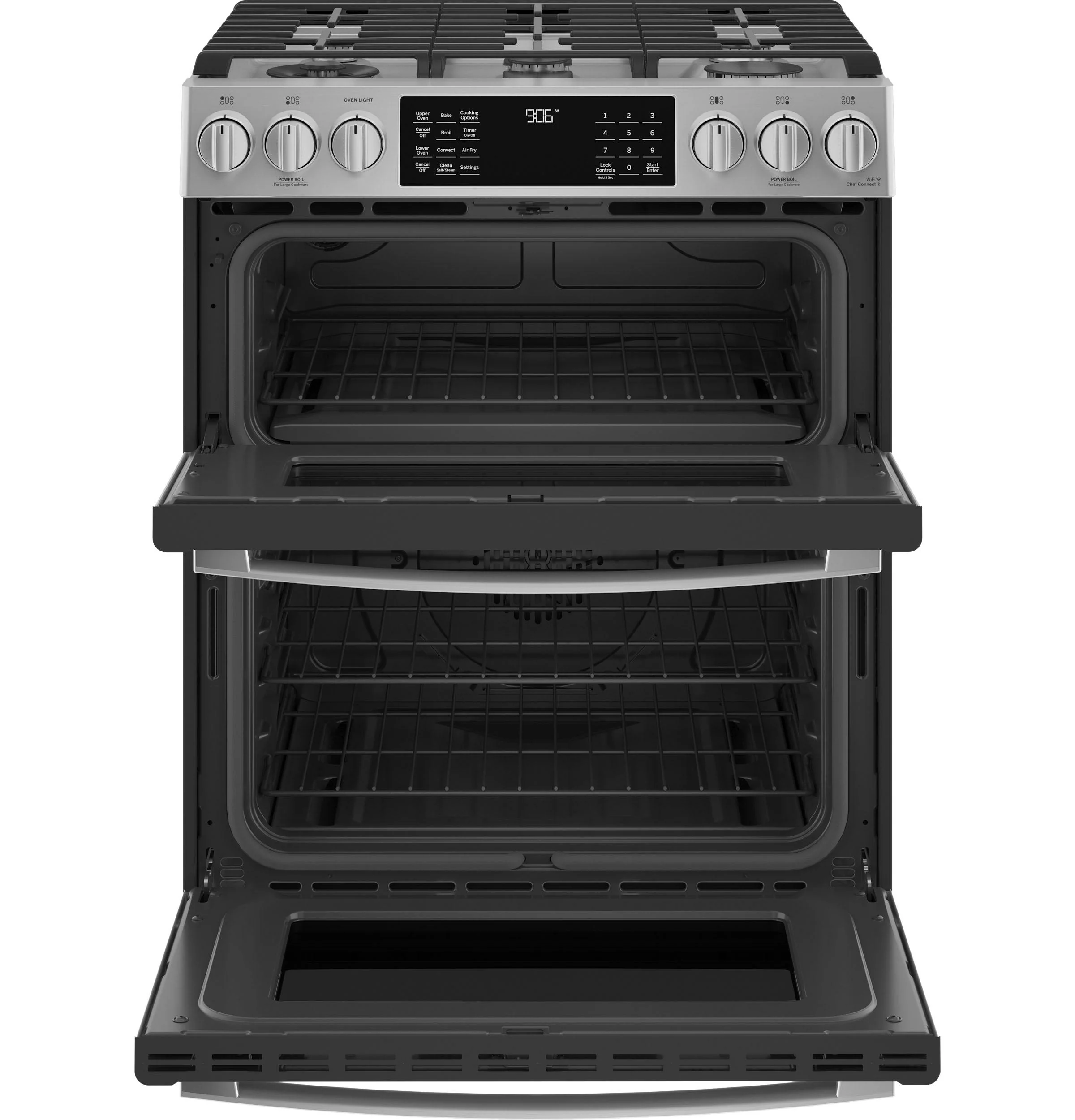 PGS960YPFS GE Profile™ 30" Smart Slide-In Front-Control Gas Double Oven Convection Fingerprint Resistant Range - Image 2