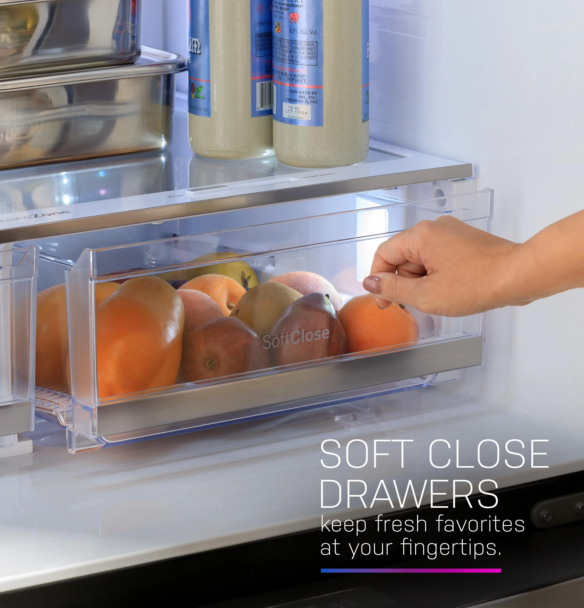PHD23BYWFS GE Profile™ ENERGY STAR® 22.9 Cu. Ft. Counter-Depth Quad-Door Refrigerator with Dual-Dispense AutoFill Pitcher and Door in Door - Image 25