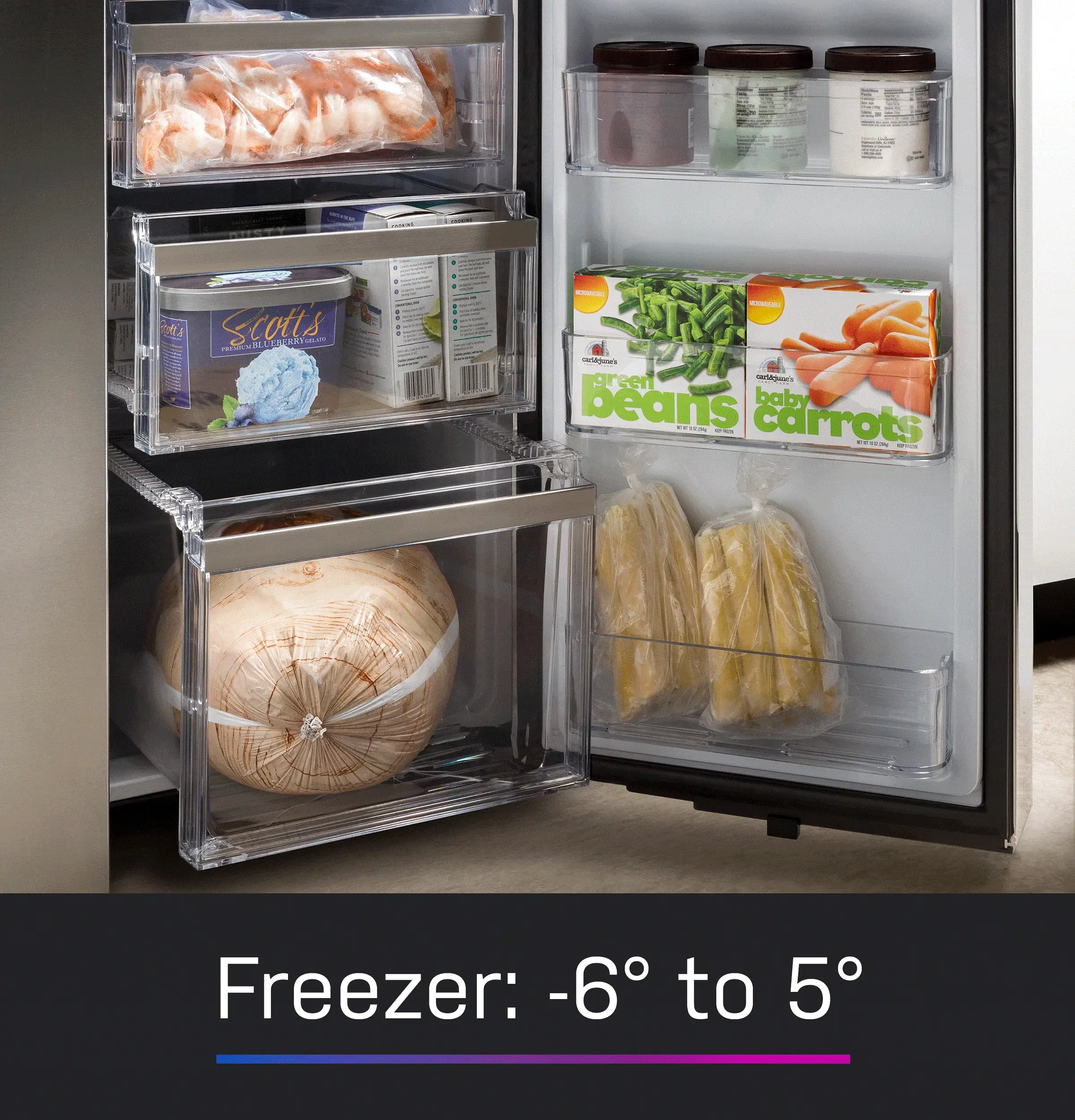 PHD23BYWFS GE Profile™ ENERGY STAR® 22.9 Cu. Ft. Counter-Depth Quad-Door Refrigerator with Dual-Dispense AutoFill Pitcher and Door in Door - Image 6