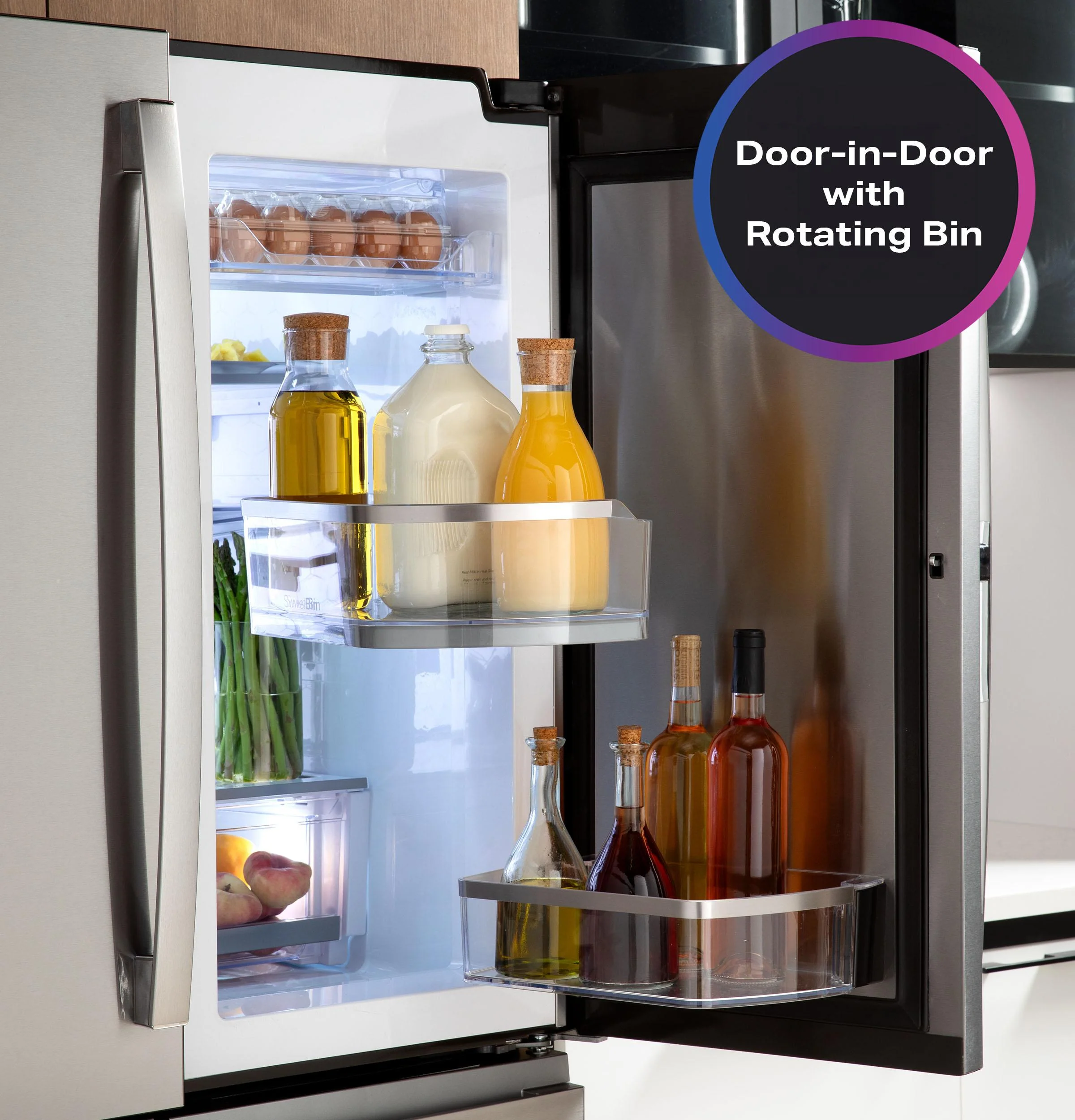 PHD23BYWFS GE Profile™ ENERGY STAR® 22.9 Cu. Ft. Counter-Depth Quad-Door Refrigerator with Dual-Dispense AutoFill Pitcher and Door in Door - Image 7