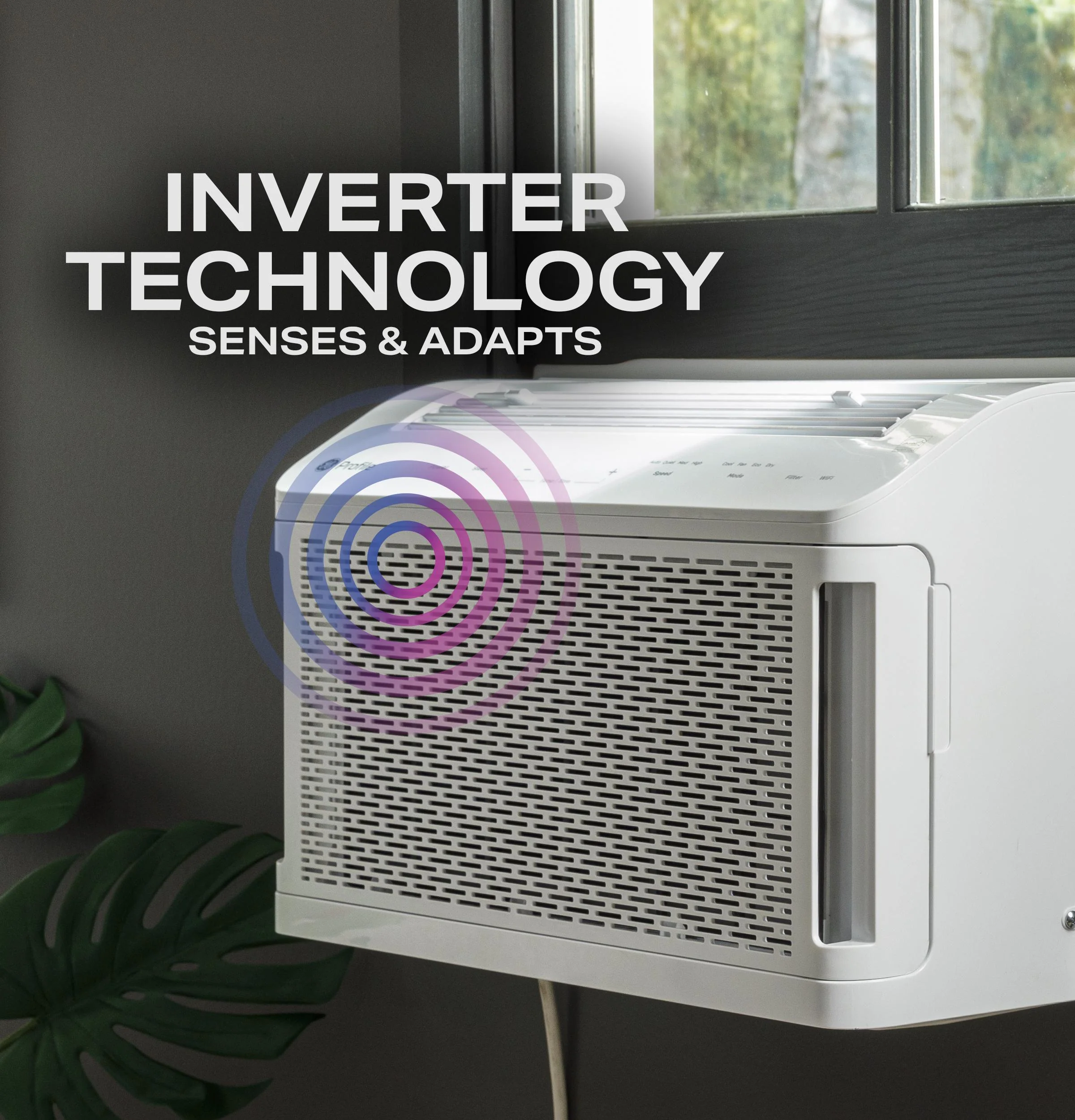 PHNT10CC GE Profile ClearView™ ENERGY STAR® 10,300 BTU Inverter Smart Ultra Quiet Window Air Conditioner for Medium Rooms up to 450 sq. ft. - Image 11