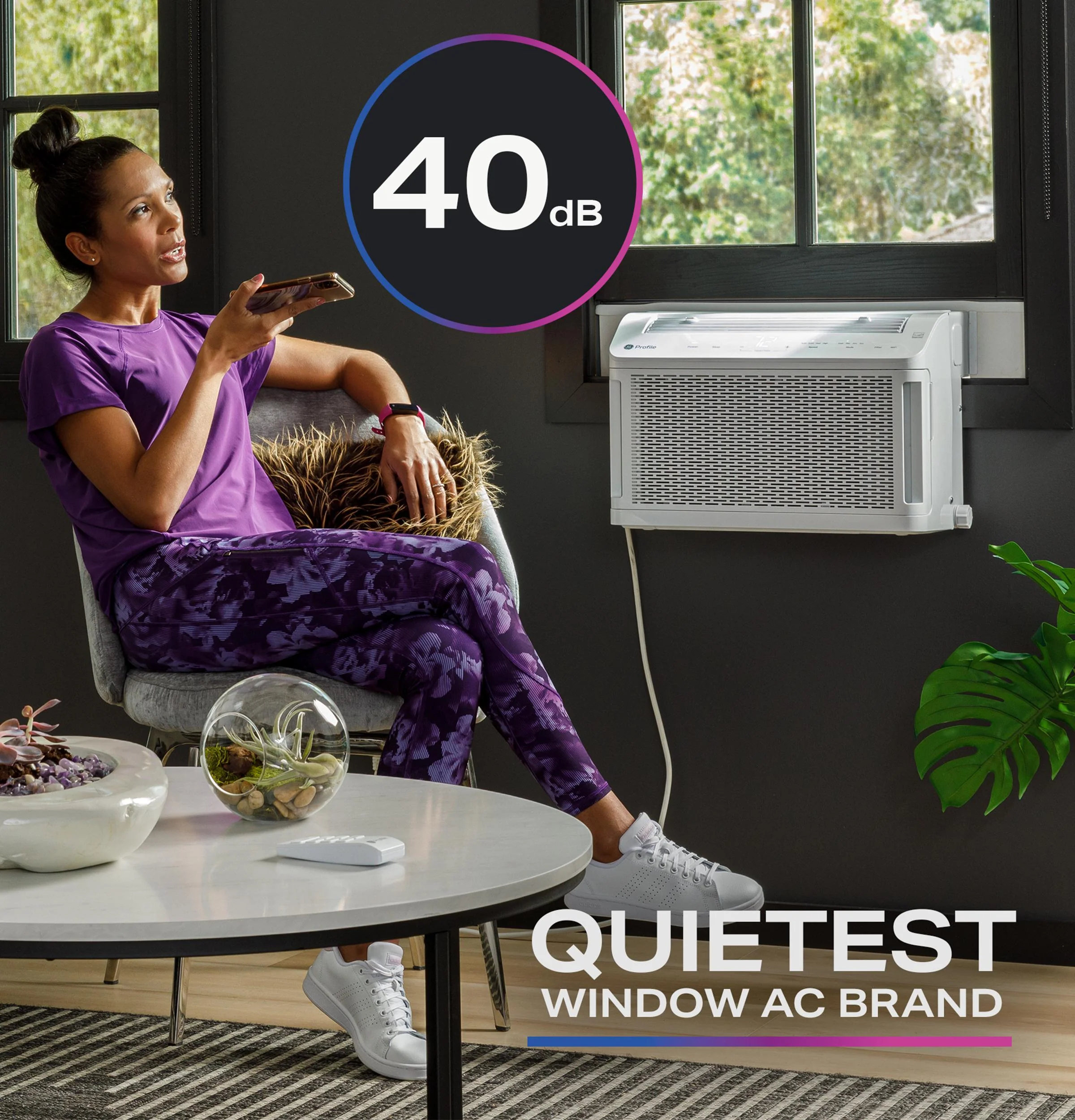PHNT10CC GE Profile ClearView™ ENERGY STAR® 10,300 BTU Inverter Smart Ultra Quiet Window Air Conditioner for Medium Rooms up to 450 sq. ft. - Image 9