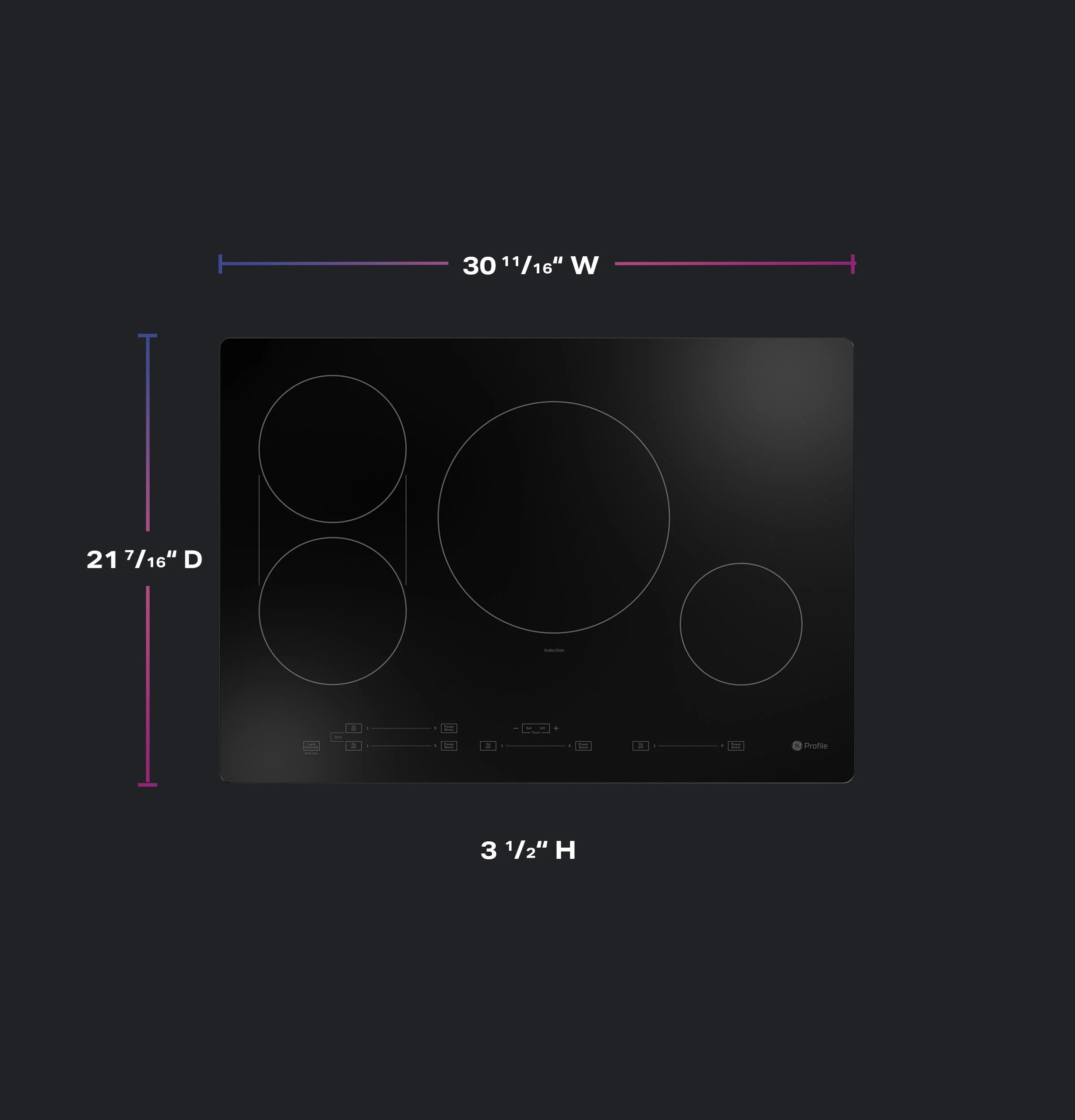 PHP6030DWBB GE Profile™ ENERGY STAR® 30" Built-In Touch Control Induction Cooktop - Image 6