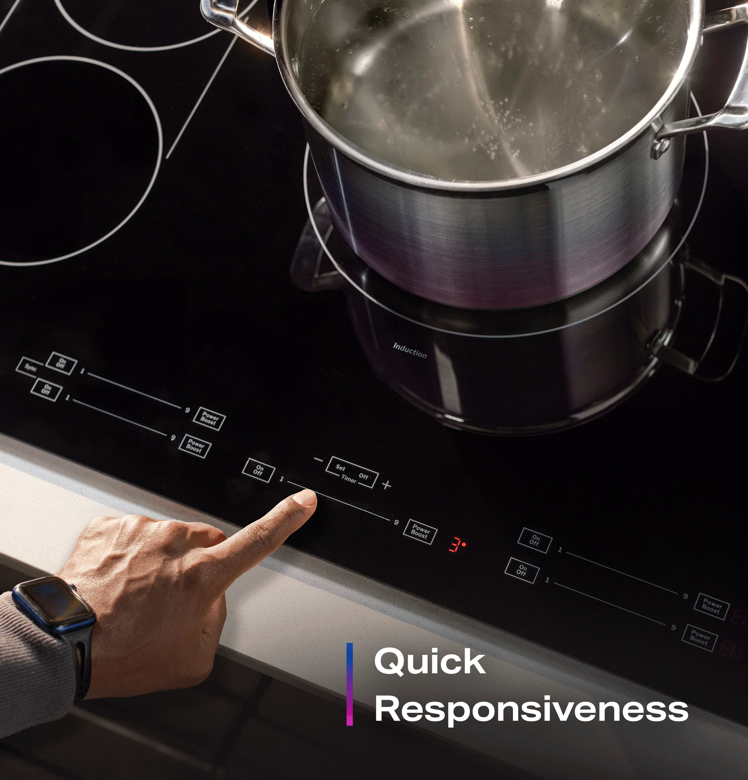 PHP6036DWBB GE Profile™ ENERGY STAR® 36" Built-In Touch Control Induction Cooktop - Image 7