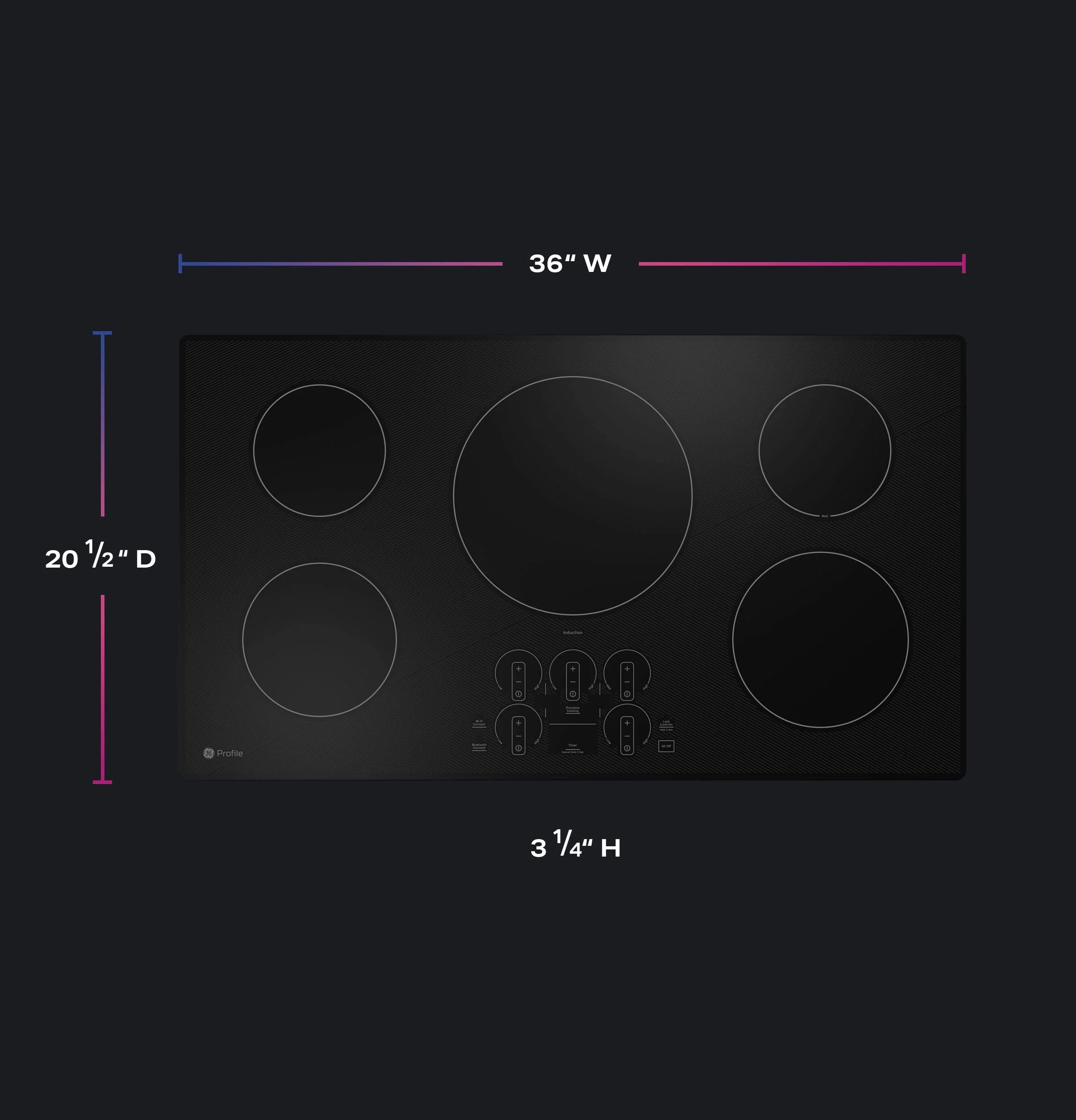 PHP7036DTBB GE Profile™ ENERGY STAR® 36" Built-In Touch Control Induction Cooktop - Image 30