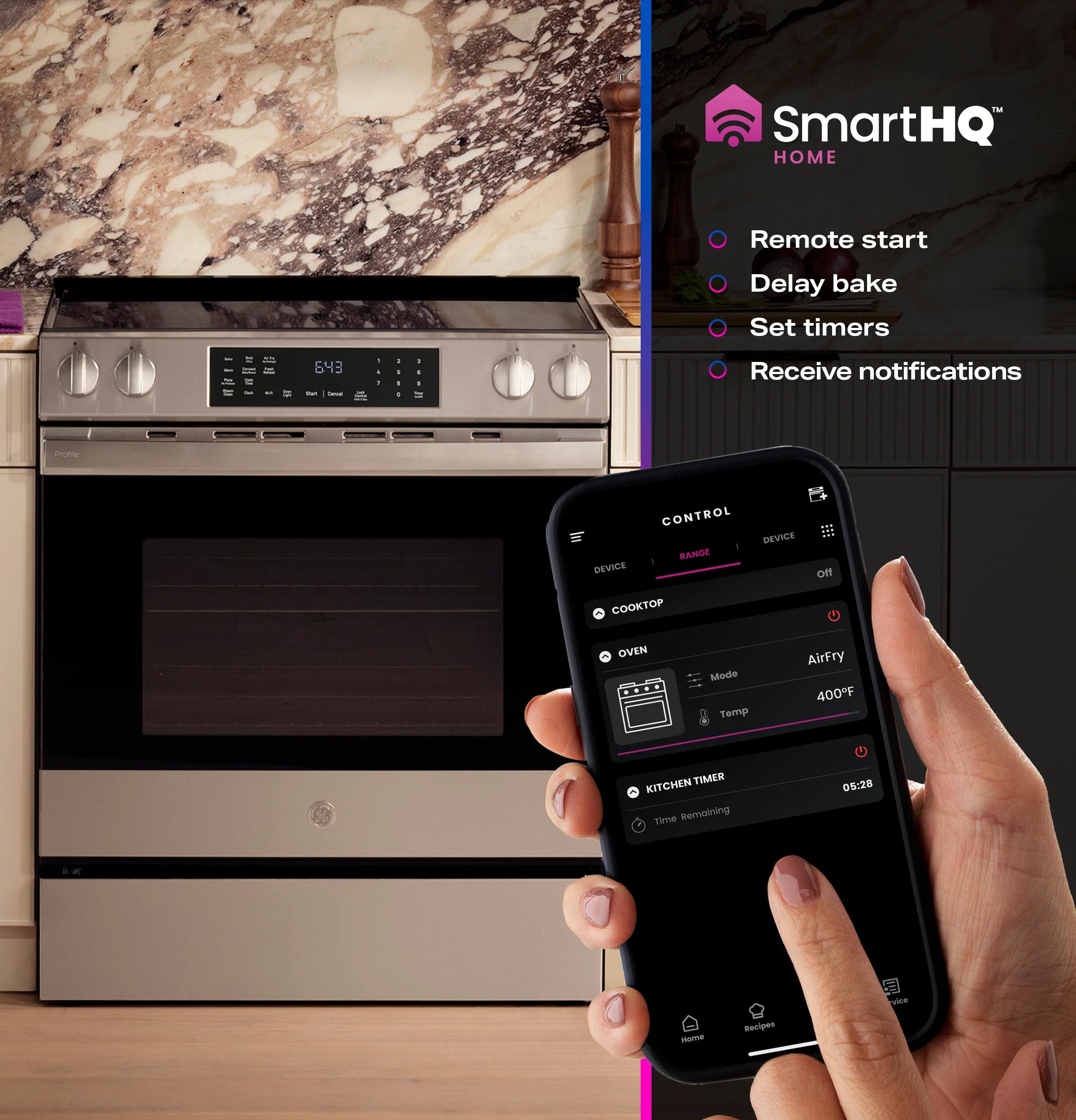 PHS700AYFS GE Profile™ ENERGY STAR® 30" Smart Slide-In Induction and Convection Range with No Preheat Air Fry and EasyWash™ Oven Tray - Image 15