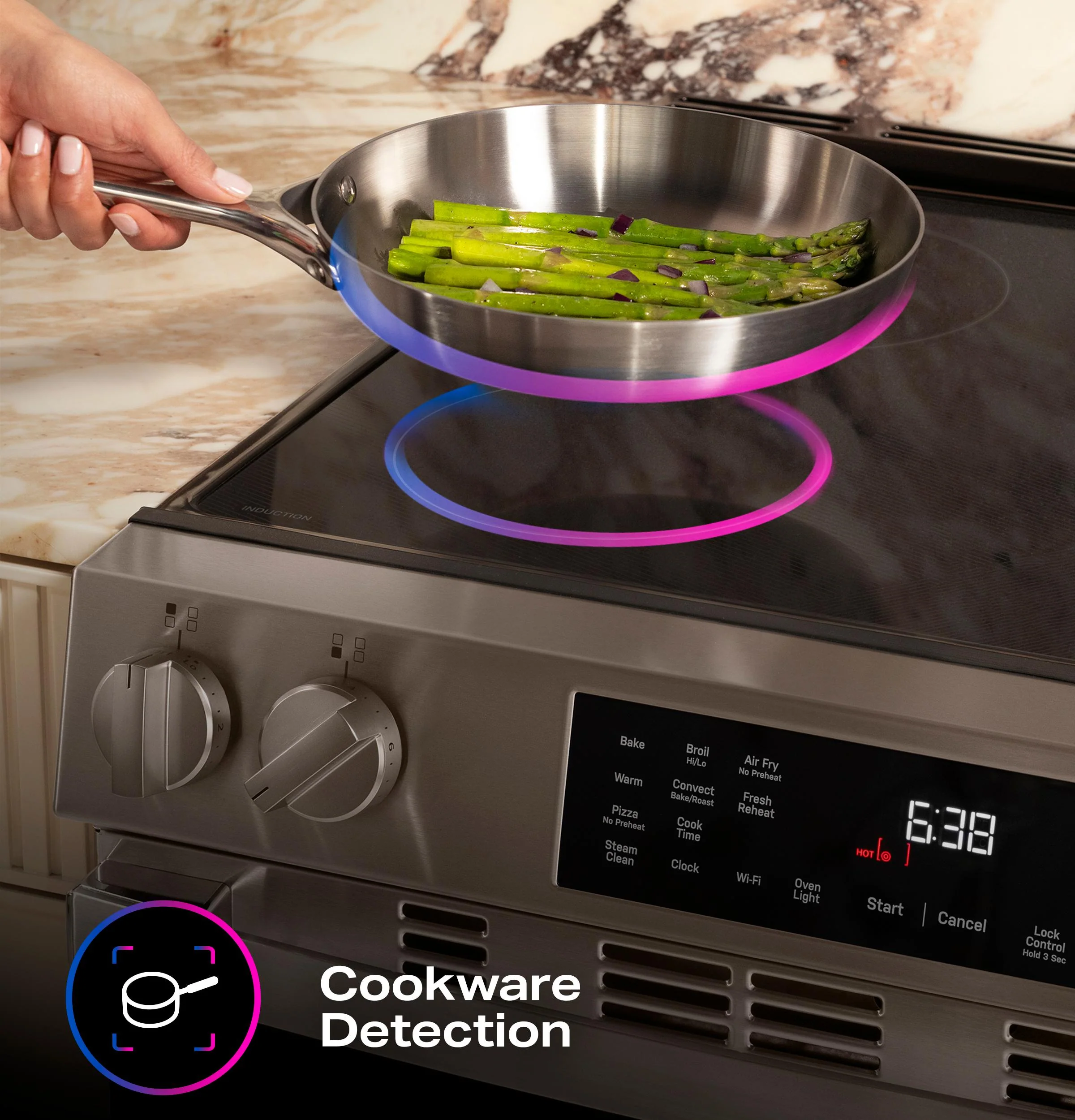 PHS700AYFS GE Profile™ ENERGY STAR® 30" Smart Slide-In Induction and Convection Range with No Preheat Air Fry and EasyWash™ Oven Tray - Image 24