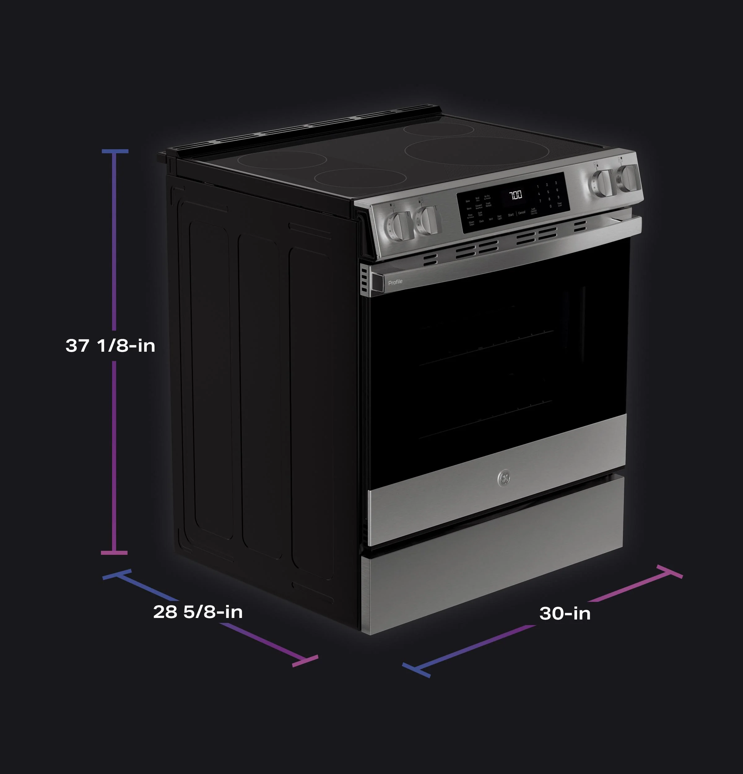 PHS700AYFS GE Profile™ ENERGY STAR® 30" Smart Slide-In Induction and Convection Range with No Preheat Air Fry and EasyWash™ Oven Tray - Image 36