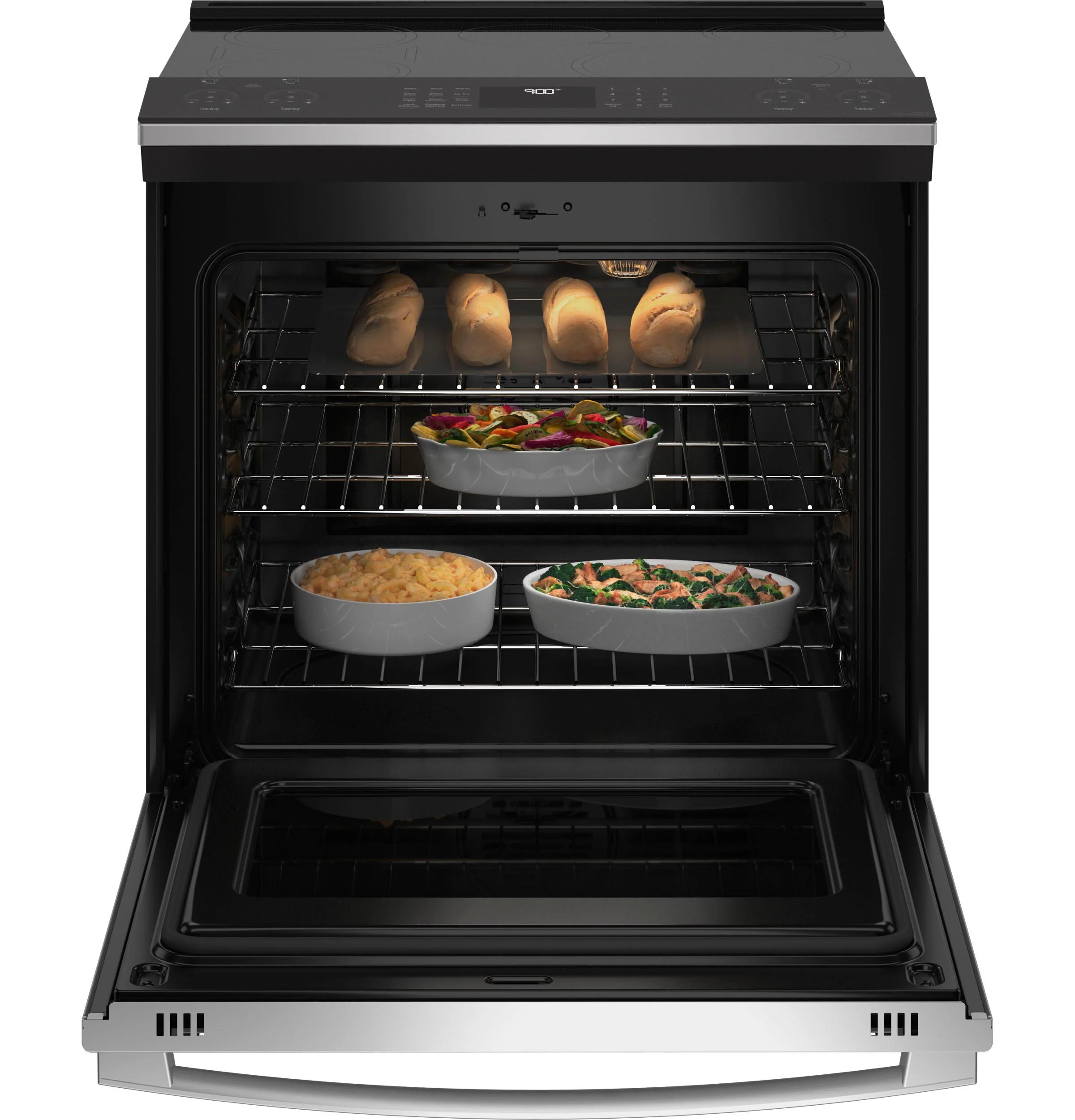 PHS930YPFS GE Profile™ 30" Smart Slide-In Fingerprint Resistant Front-Control Induction and Convection Range with No Preheat Air Fry - Image 3