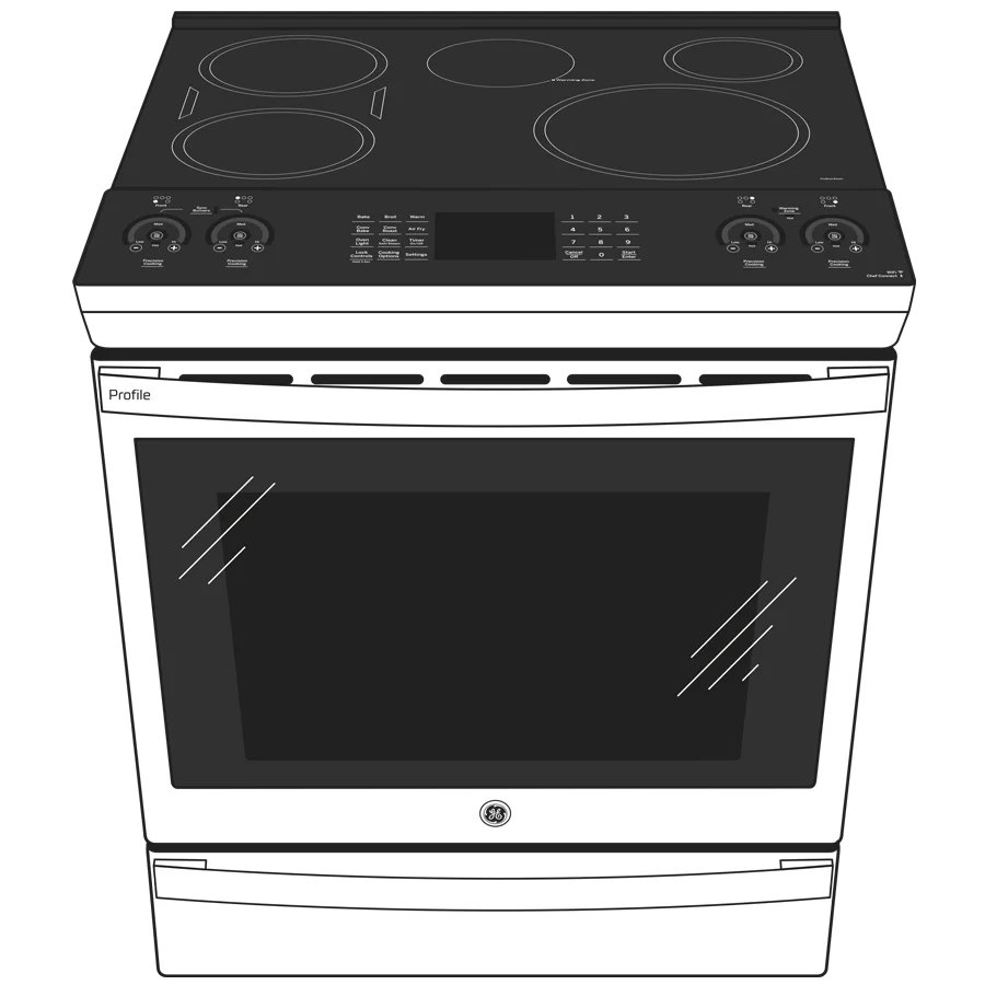 PHS93EYPFS GE Profile™ ENERGY STAR® 30" Smart Slide-In Fingerprint Resistant Front-Control Induction and Convection Range with No Preheat Air Fry - Image 18