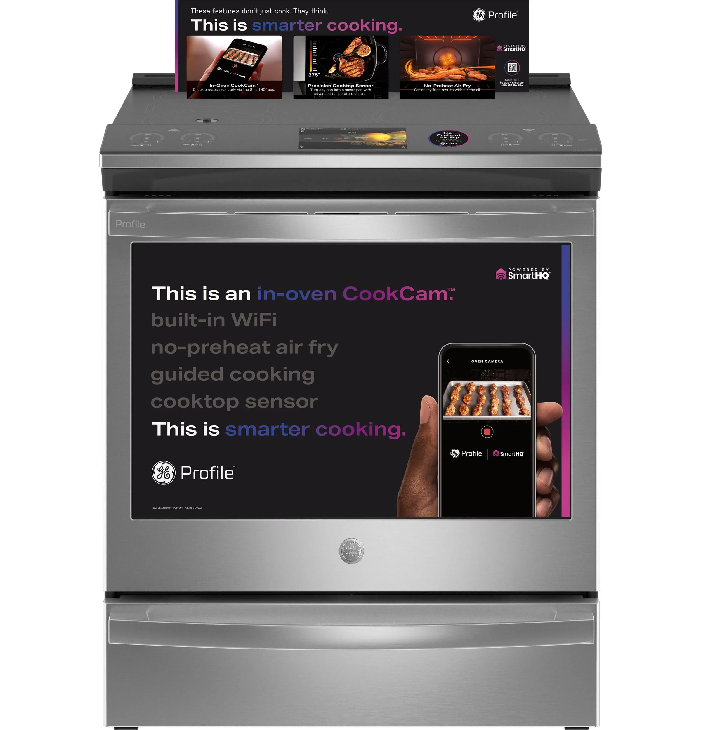 PHS93XYPFS GE Profile™ 30" Smart Slide-In Front-Control Induction Fingerprint Resistant Range with In Oven Camera - Image 27