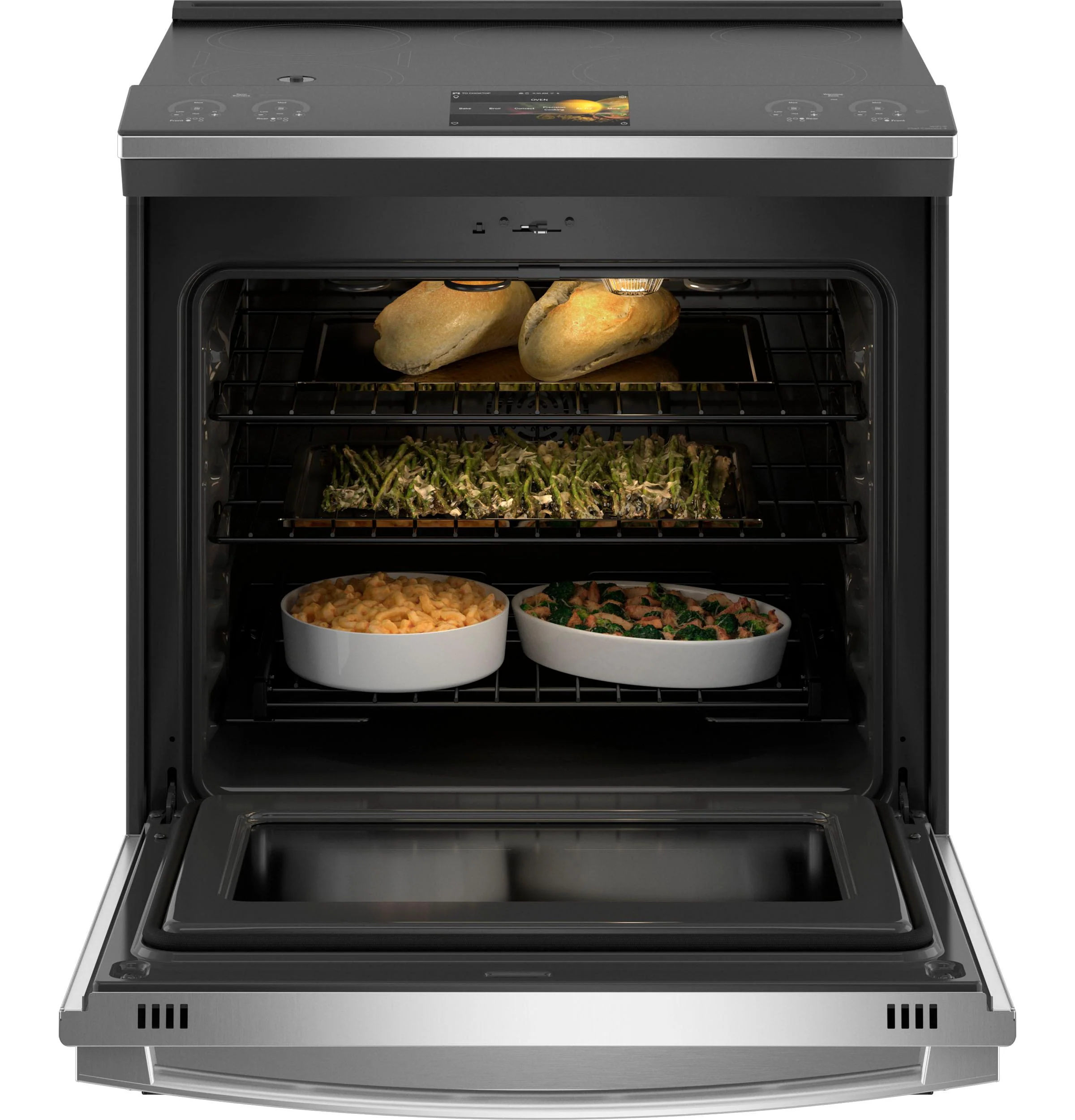 PHS93XYPFS GE Profile™ 30" Smart Slide-In Front-Control Induction Fingerprint Resistant Range with In Oven Camera - Image 3