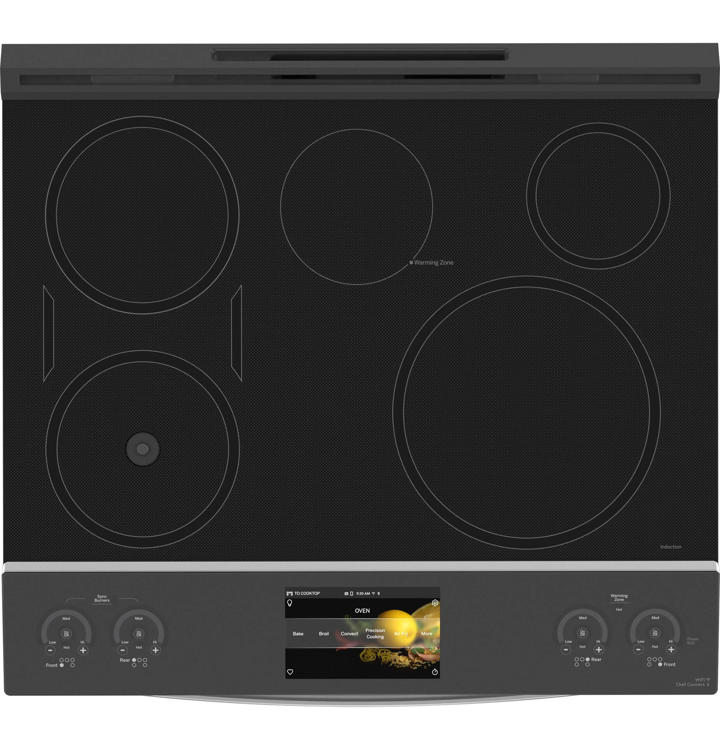 PHS93XYPFS GE Profile™ 30" Smart Slide-In Front-Control Induction Fingerprint Resistant Range with In Oven Camera - Image 5