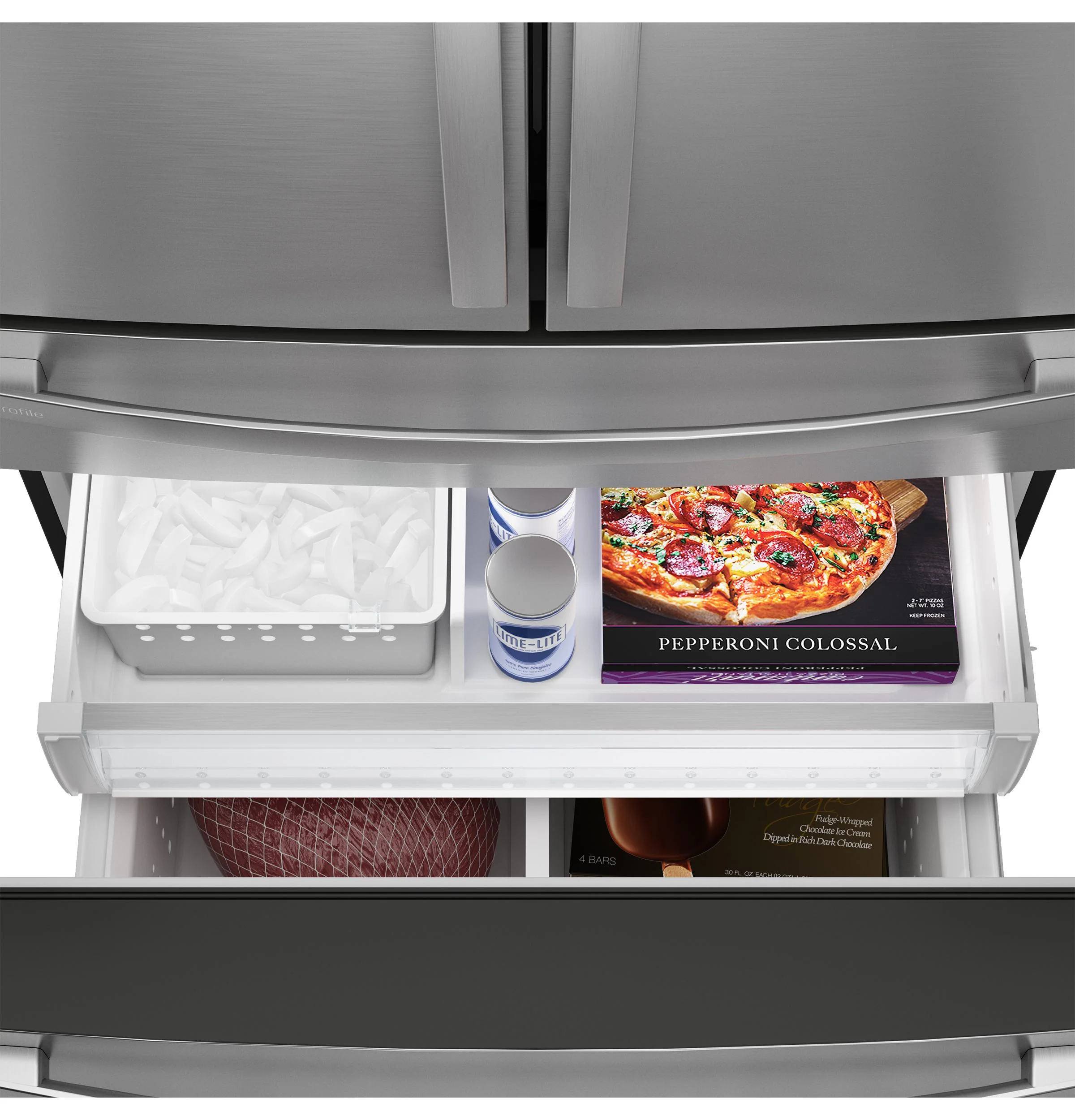 PJE23BYWFS GE Profile™ ENERGY STAR® 23.2 Cu. Ft. Smart Counter-Depth Fingerprint Resistant 4-Door French-Door Refrigerator - Image 24