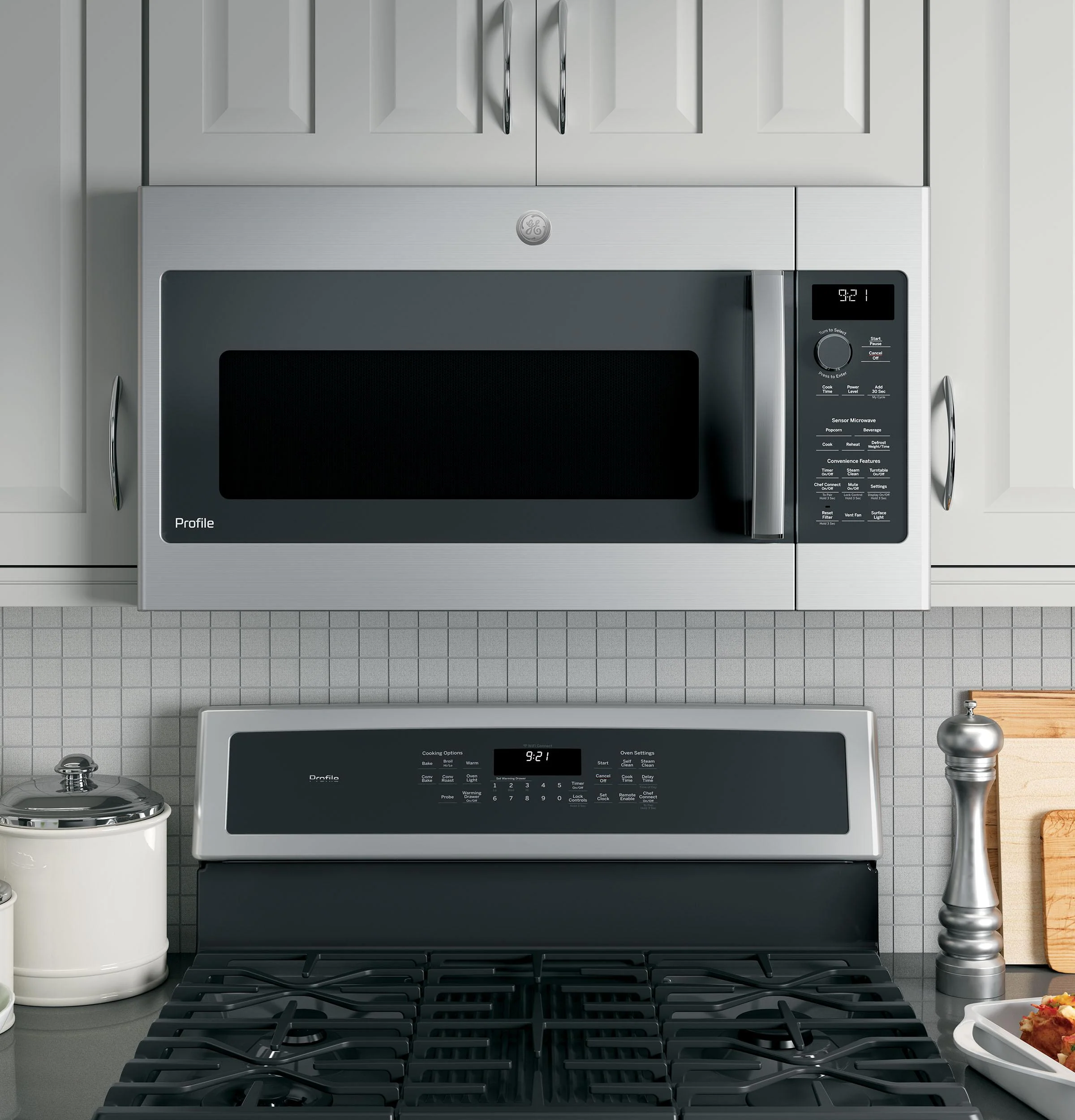 GE Profile™ 2.1 Cu. Ft. Over-the-Range Sensor Microwave Oven - Image 5