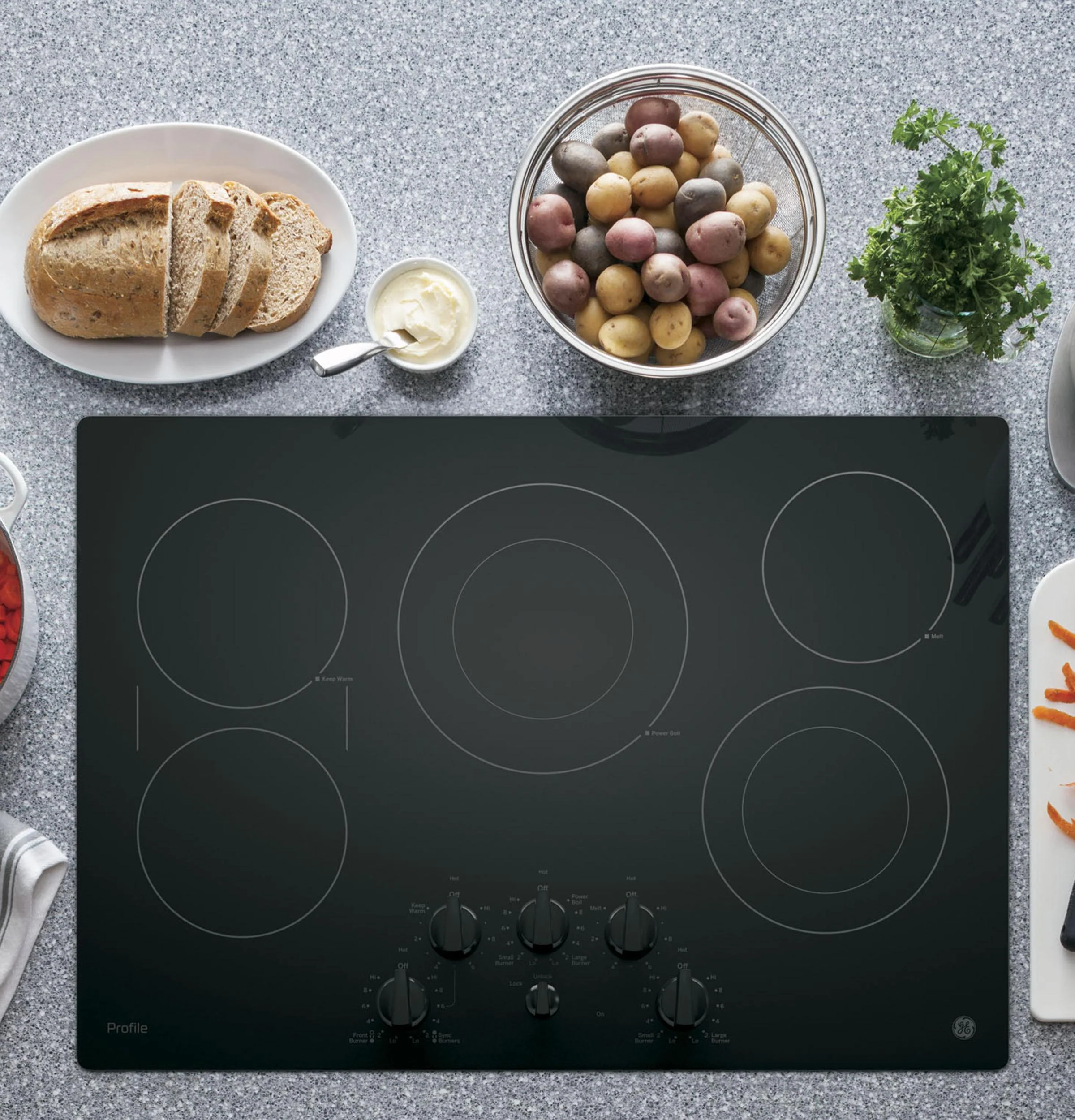 GE Profile™ 30" Built-In Knob Control Electric Cooktop - Image 2