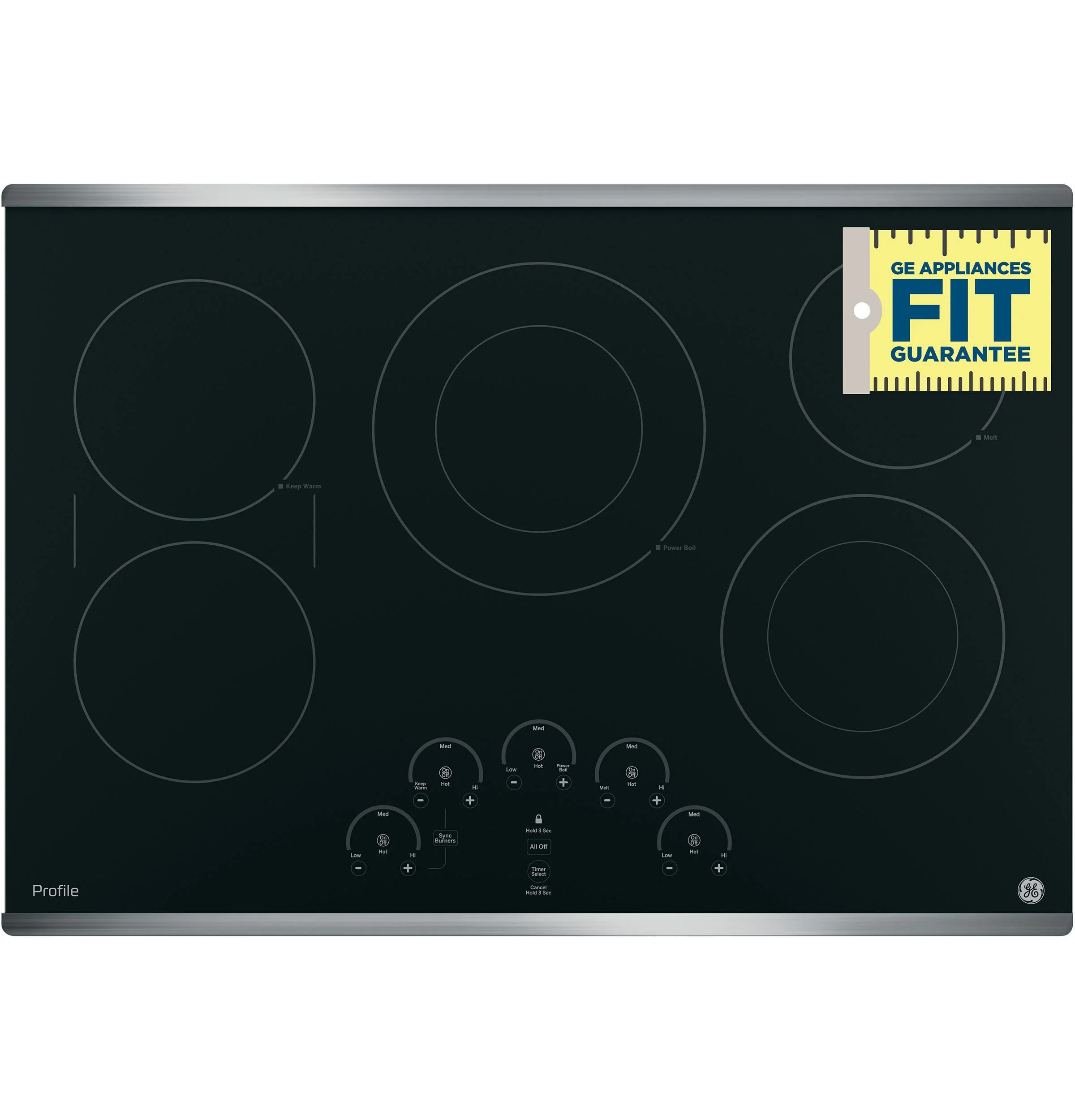 PP9030SJSS GE Profile™ 30" Built-In Touch Control Electric Cooktop - Image 4
