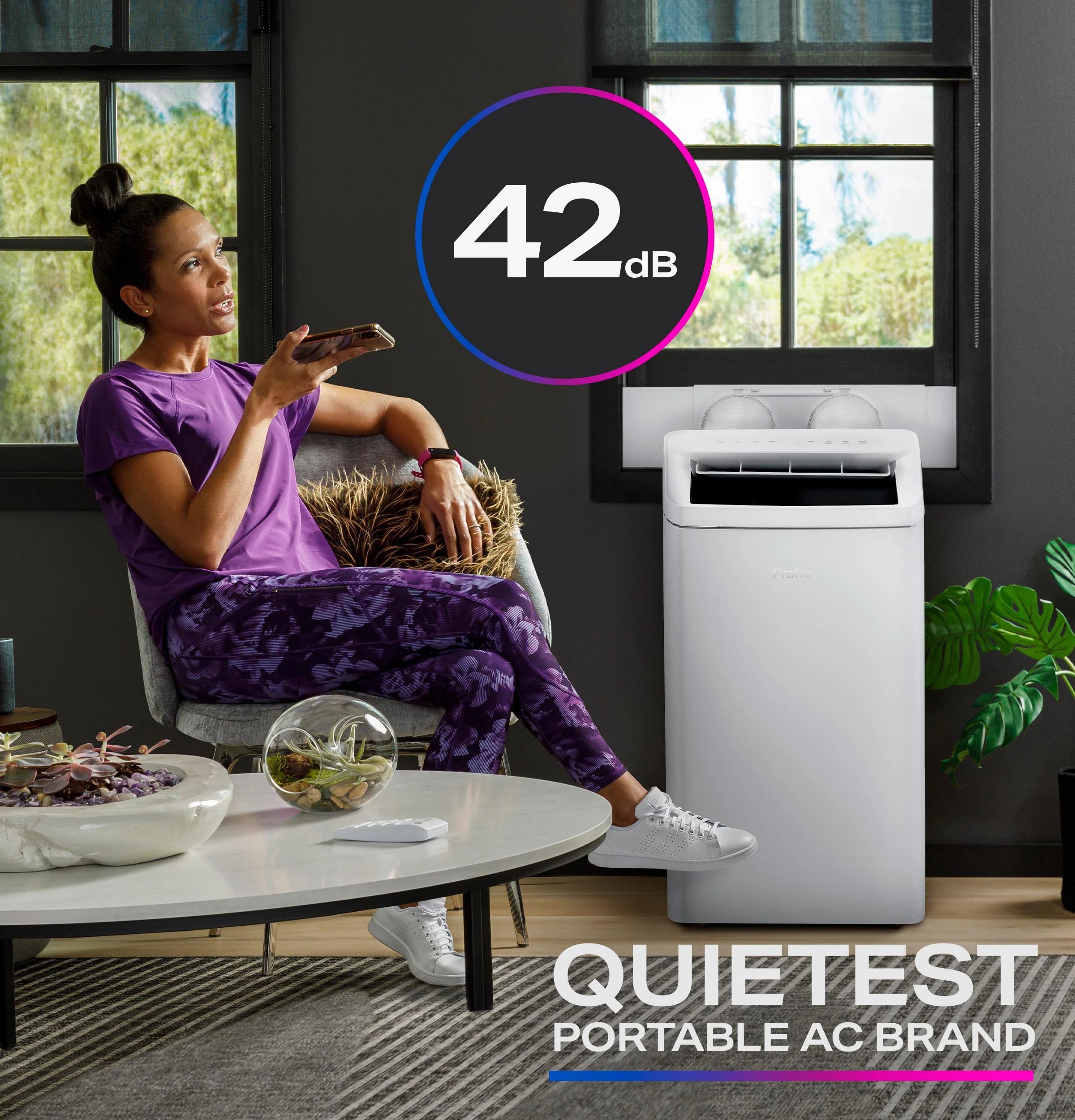 PPHH12WWF GE Profile® 12,000 BTU Dual-Hose, Inverter Heat/Cool Portable Air Conditioner with Dehumidifier and Remote, White - Image 10