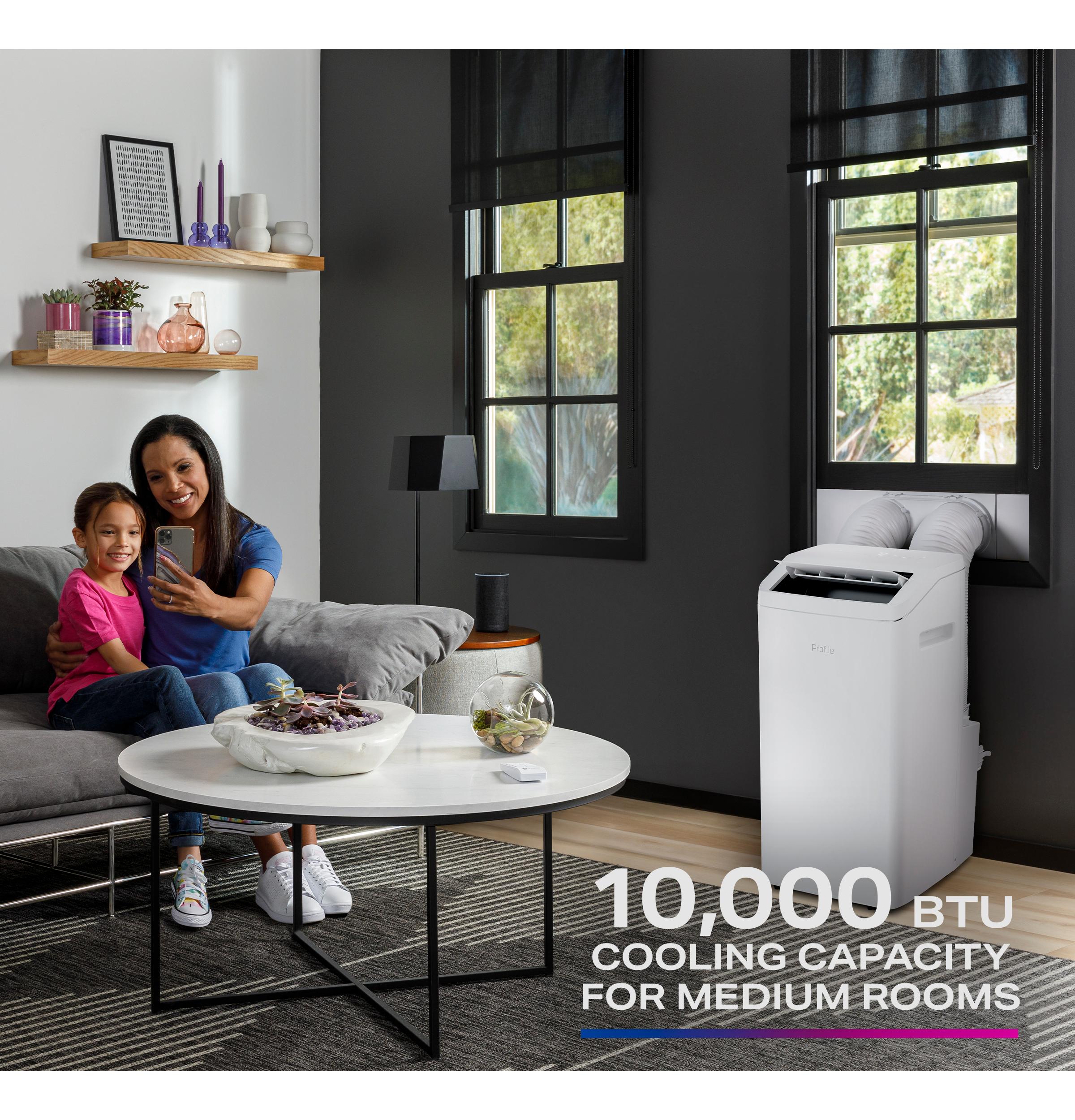 PPHV10WWF GE Profile® 10,000 BTU Dual-Hose, Inverter Portable Air Conditioner with Dehumidifier and Remote, White - Image 9