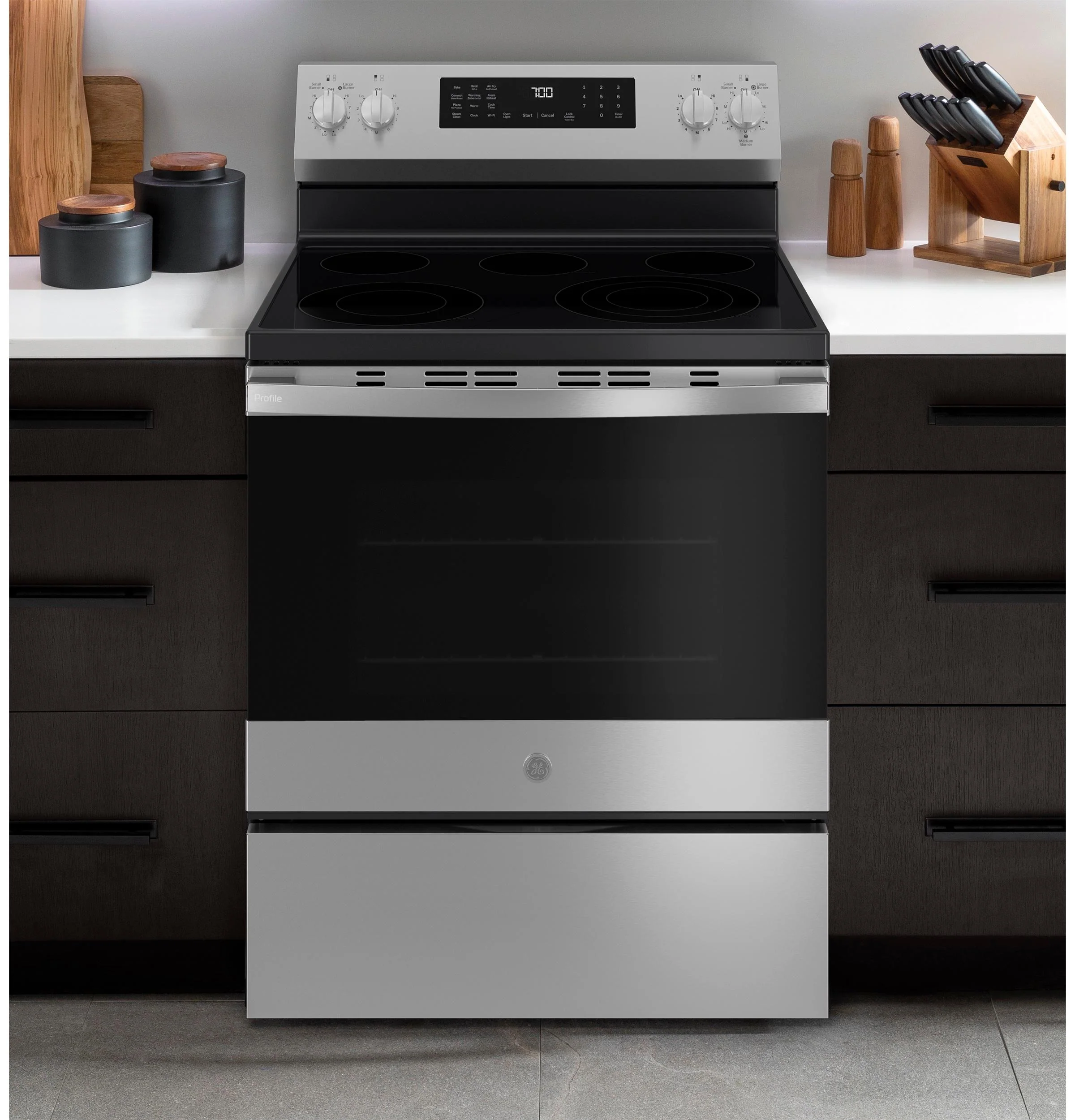 PRF700AYFS GE Profile™ ENERGY STAR® 30" Smart Free-Standing Electric Convection Range with No Preheat Air Fry and EasyWash™ Oven Tray - Image 24
