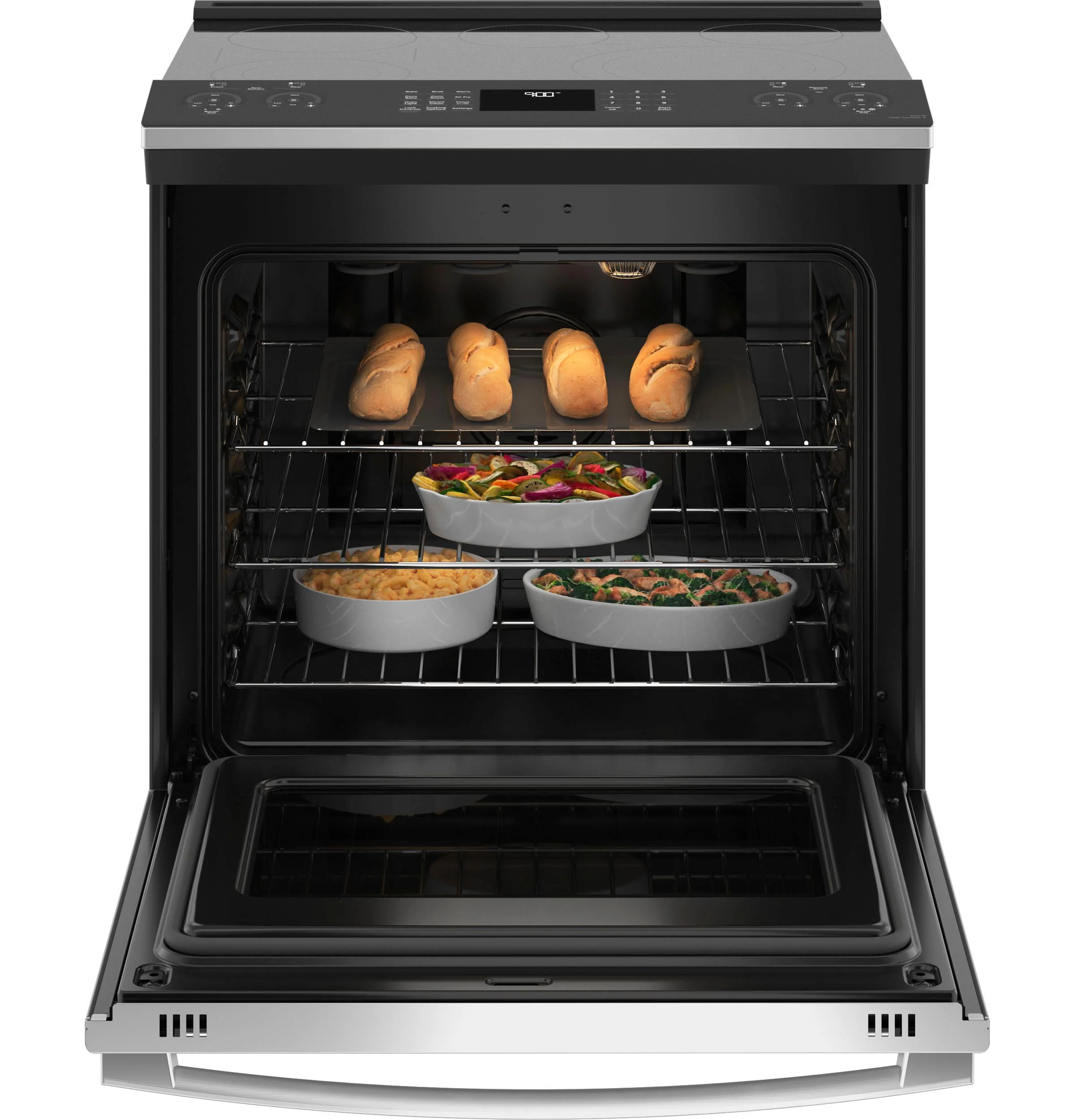 PSS93YPFS GE Profile™ 30" Smart Slide-In Electric Convection Fingerprint Resistant Range with No Preheat Air Fry - Image 3