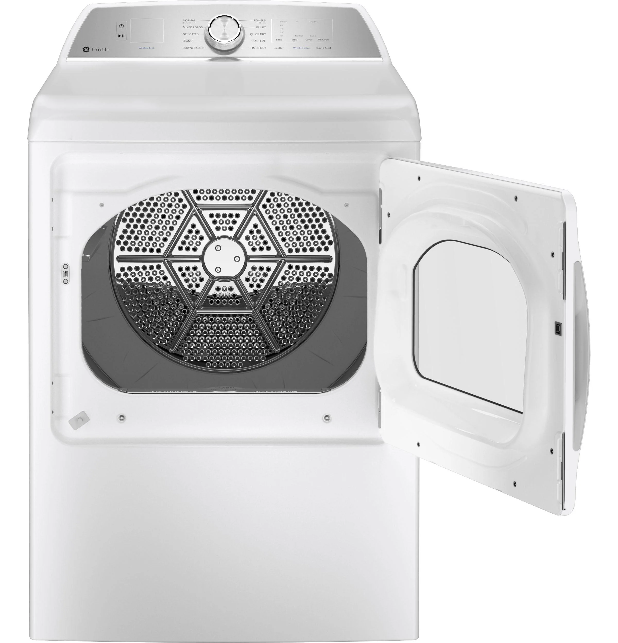 PTD60EBSRWS GE Profile™ ENERGY STAR® 7.4 cu. ft. Capacity aluminized alloy drum Electric Dryer with Sanitize Cycle and Sensor Dry - Image 22
