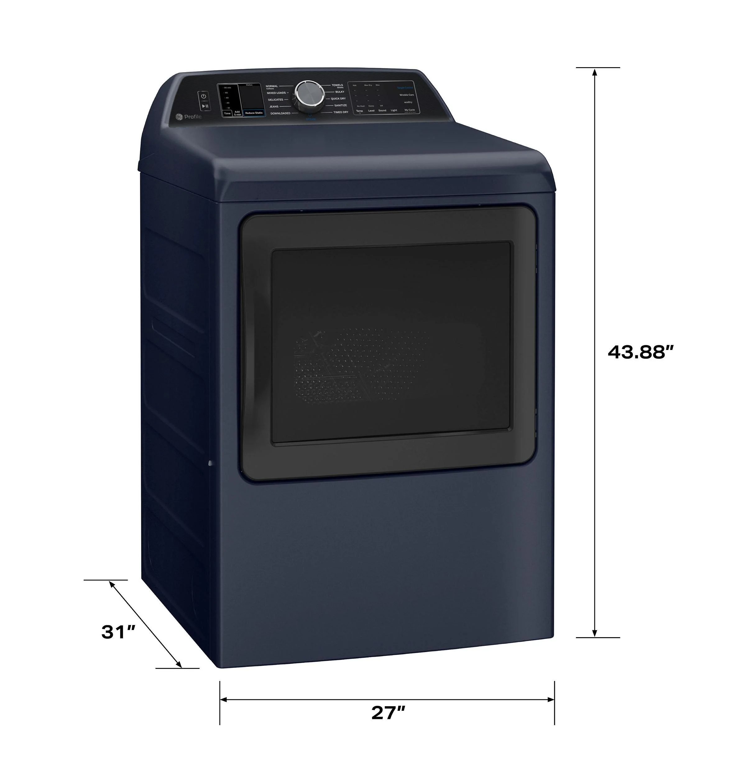 PTD80EBPTRS GE Profile™ ENERGY STAR® 7.3 cu. ft. Capacity Smart Electric Dryer with Steam and Washer Link - Image 2