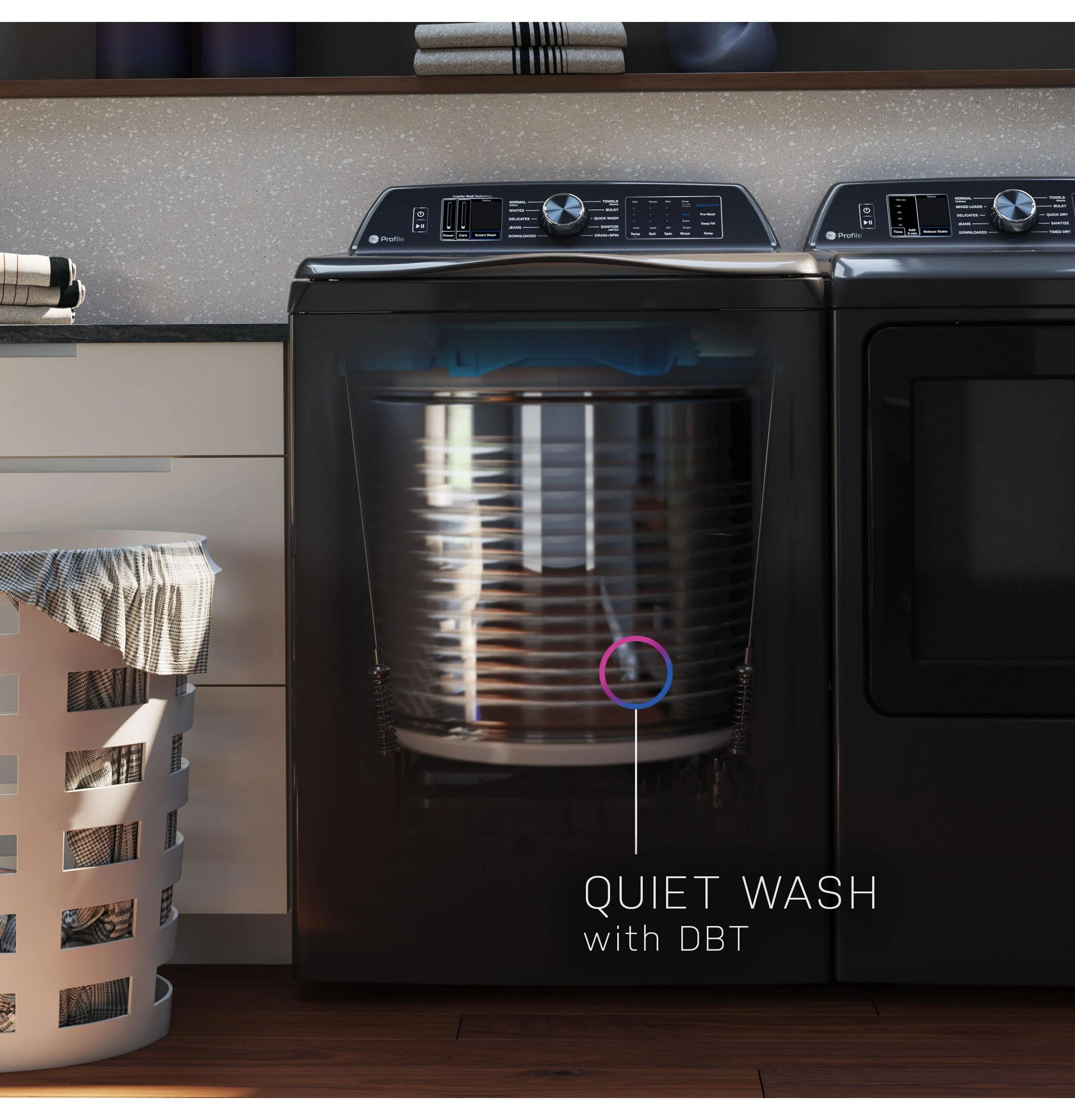 PTW700BPTDG GE Profile™ ENERGY STAR® 5.4 cu. ft. Capacity Washer with Smarter Wash Technology and FlexDispense™ - Image 18