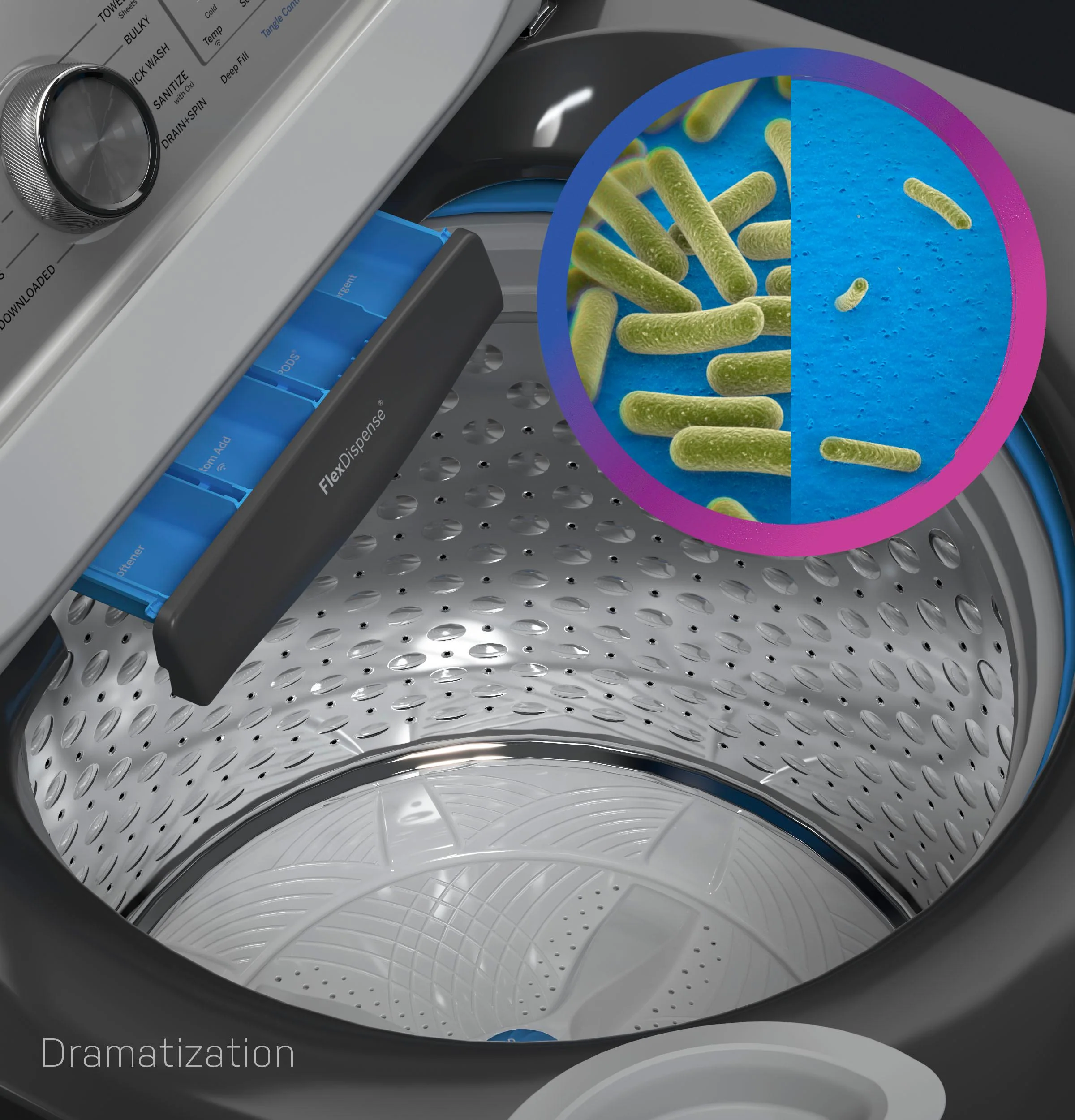 PTW700BPTDG GE Profile™ ENERGY STAR® 5.4 cu. ft. Capacity Washer with Smarter Wash Technology and FlexDispense™ - Image 25