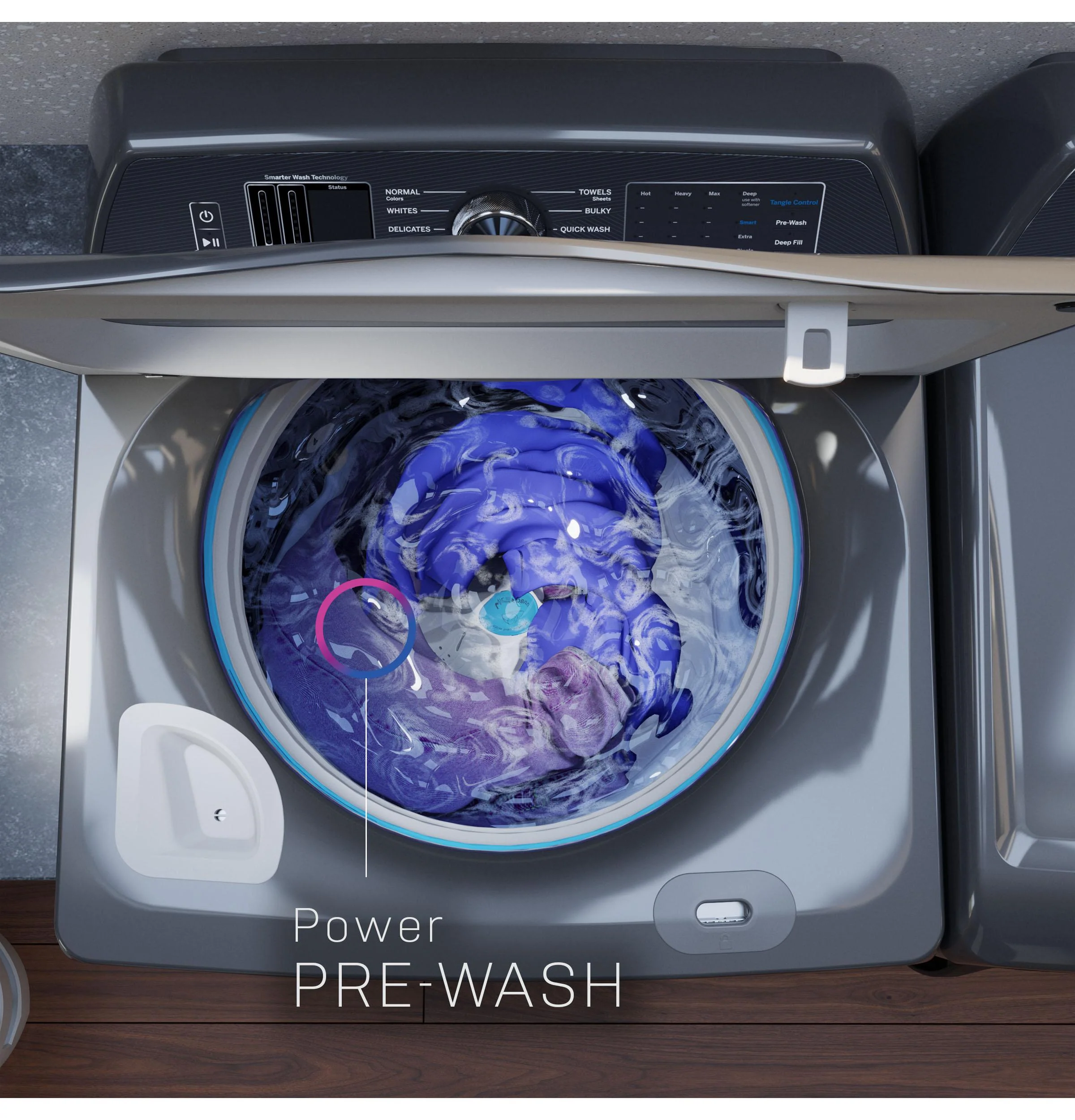PTW900BPTRS GE Profile™ ENERGY STAR® 5.4 cu. ft. Capacity Washer with Smarter Wash Technology and FlexDispense™ - Image 15