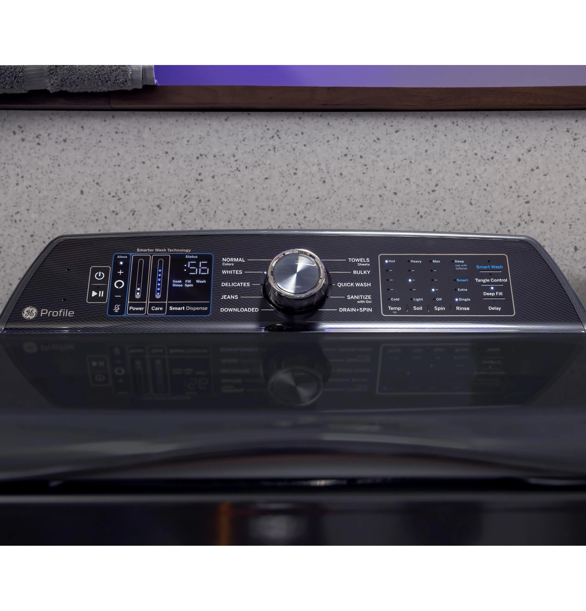 PTW905BPTRS GE Profile™ ENERGY STAR® 5.3 cu. ft. Capacity Washer with Smarter Wash Technology and FlexDispense™ - Image 10