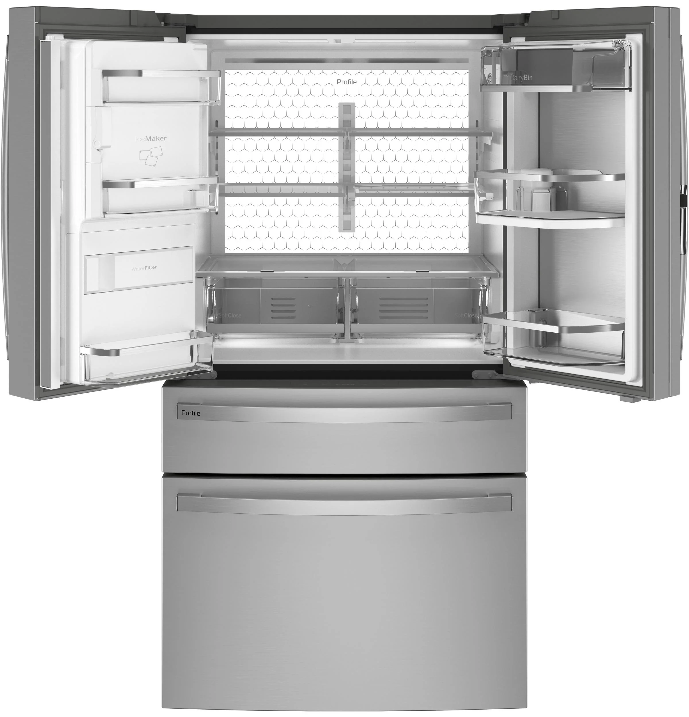 PVD28BYNFS GE Profile™ ENERGY STAR® 27.9 Cu. Ft. Smart Fingerprint Resistant 4-Door French-Door Refrigerator with Door In Door - Image 4