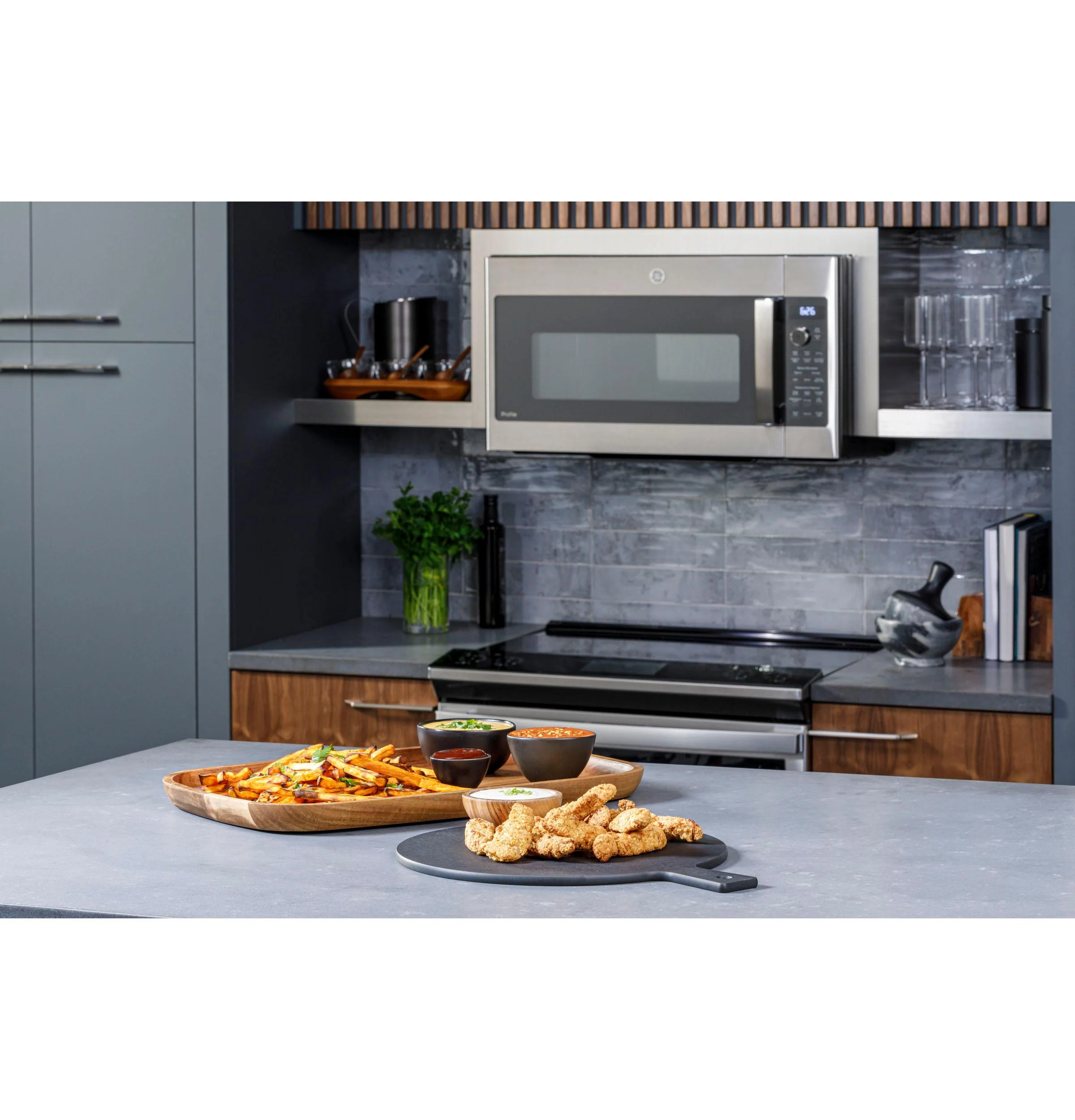 GE Profile™ 1.7 Cu. Ft. Convection Over-the-Range Microwave Oven - Image 5