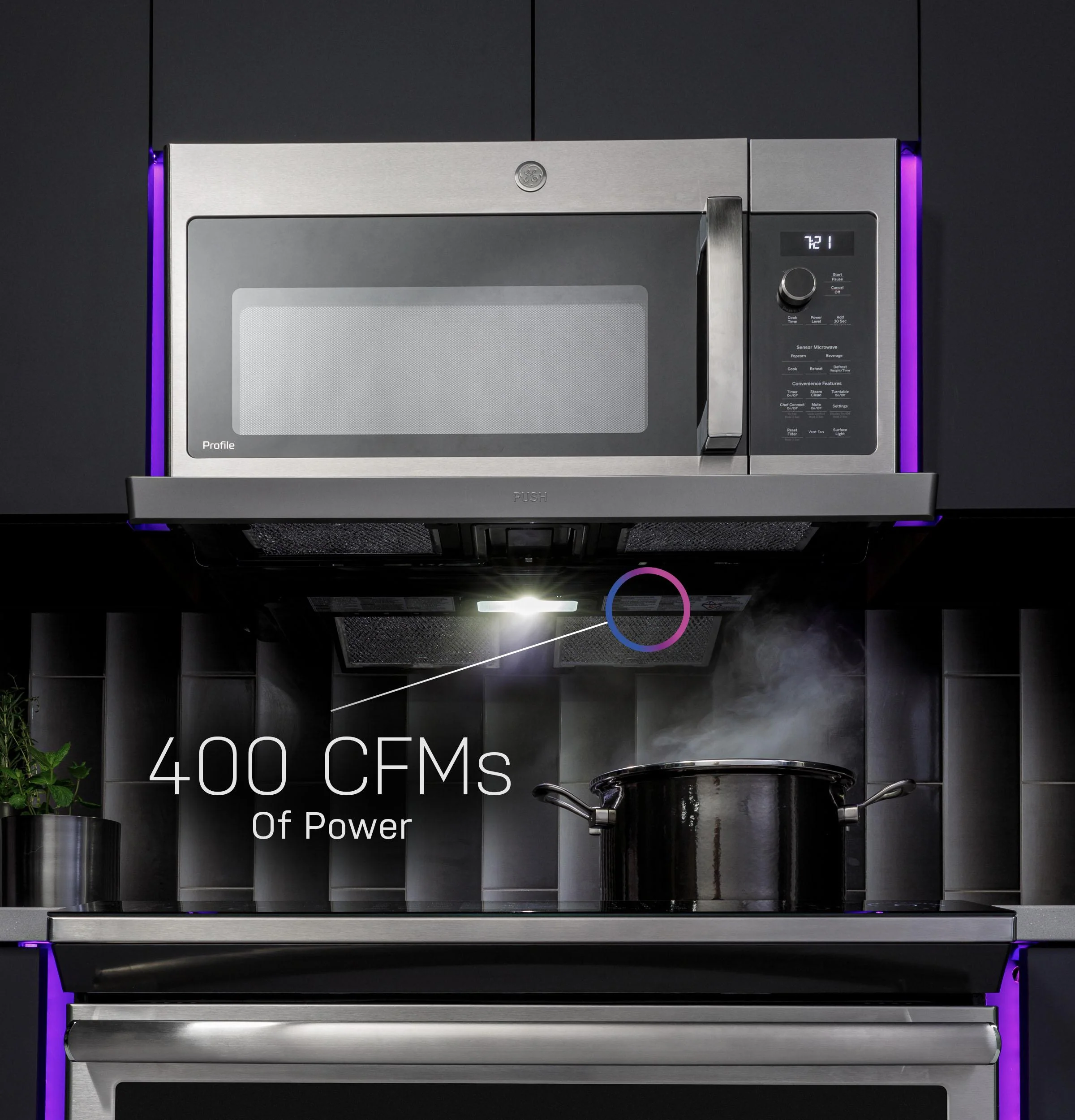PVM9225RYSS GE Profile™ 2.2 Cu. Ft. Over-the-Range Sensor Microwave Oven - Image 6
