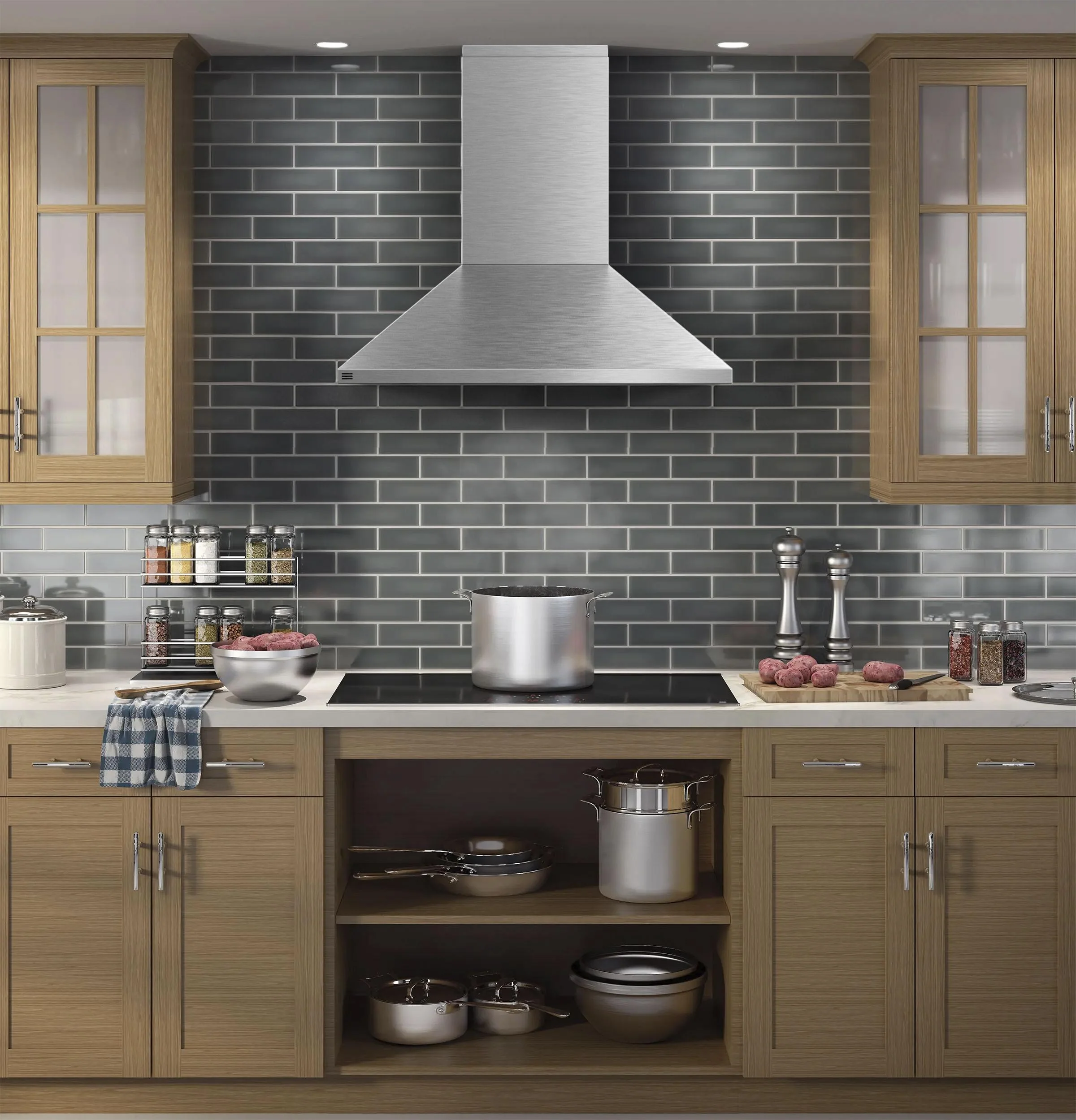 PVW1036SWSS GE Profile 36" Wall-Mount Vent Hood with Clean Air Sensors - Image 4