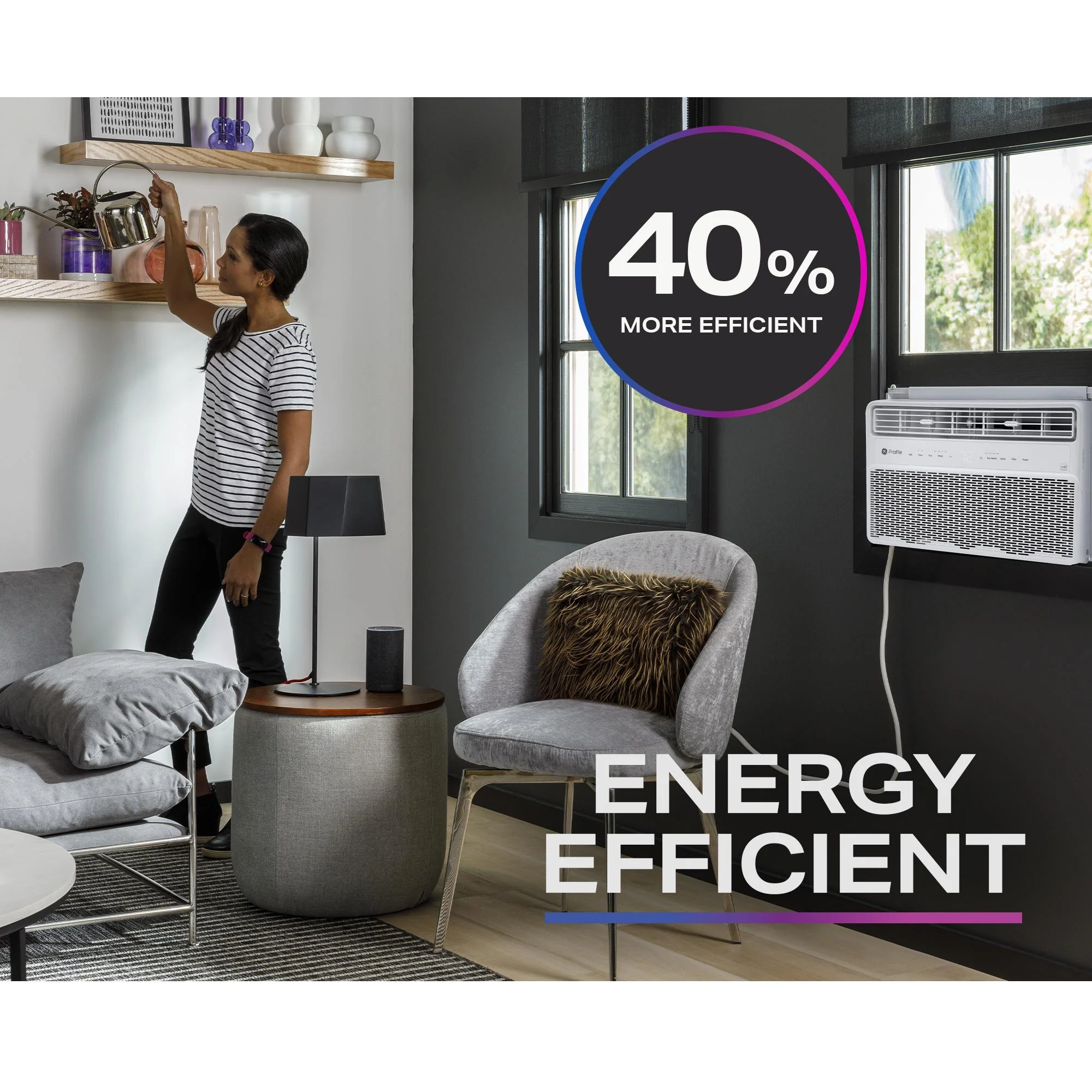 PWDV14WWF GE Profile™ ENERGY STAR® 14,000 BTU Inverter Smart Ultra Quiet Window Air Conditioner for Large Rooms up to 700 sq. ft. - Image 4