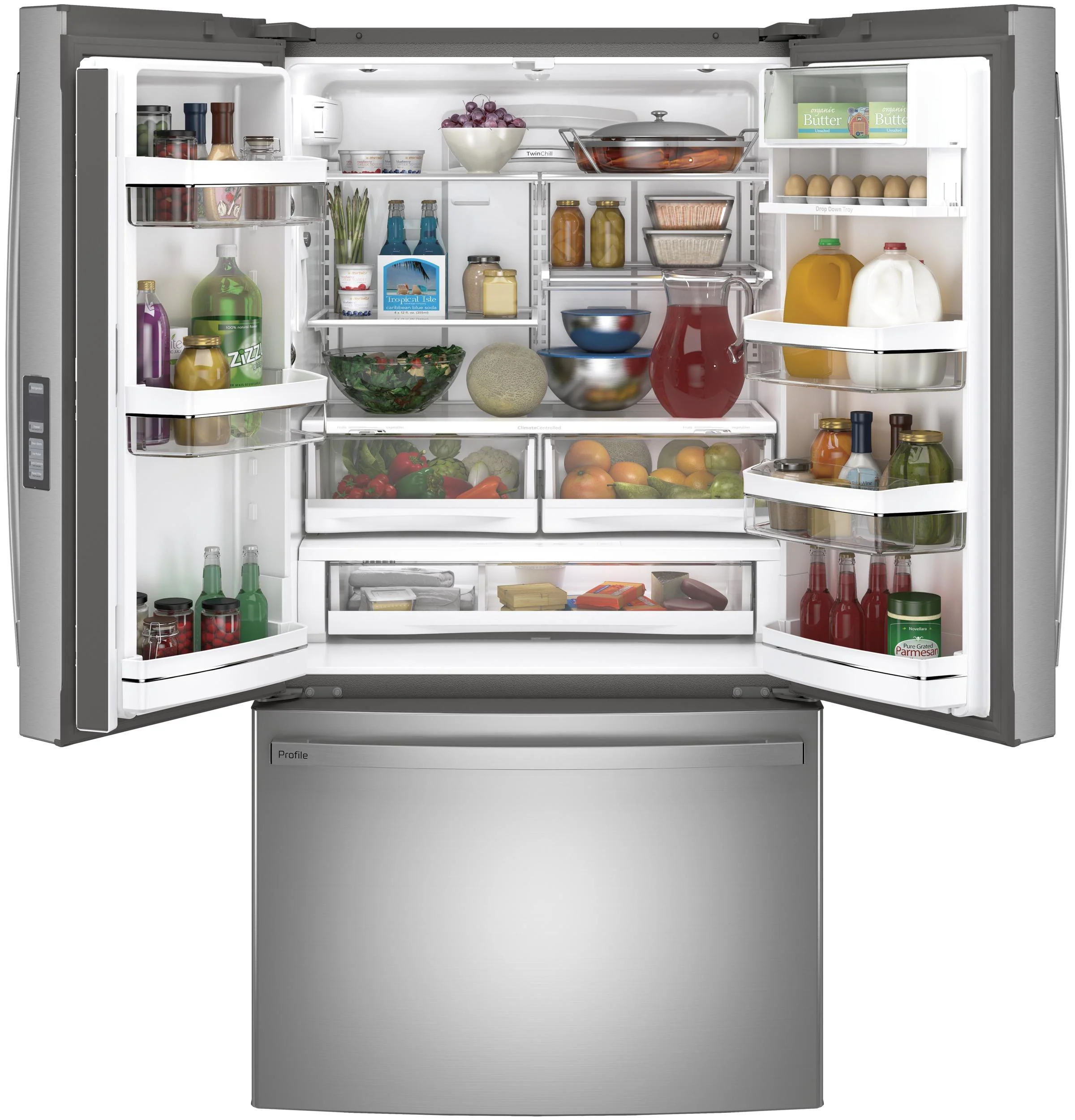 PWE23KYNFS GE Profile™ ENERGY STAR® 23.1 Cu. Ft. Counter-Depth Fingerprint Resistant French-Door Refrigerator - Image 2