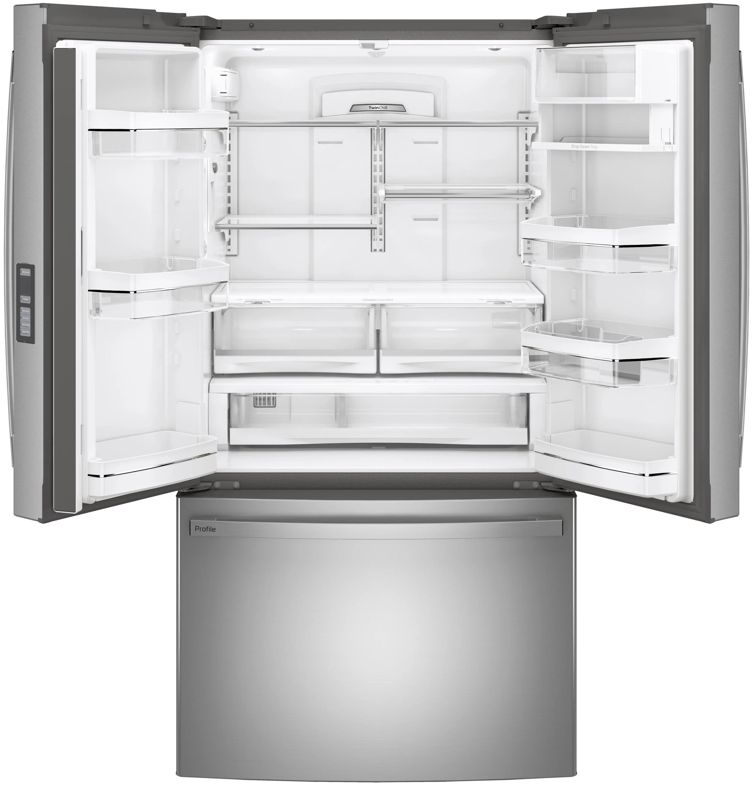 PWE23KYNFS GE Profile™ ENERGY STAR® 23.1 Cu. Ft. Counter-Depth Fingerprint Resistant French-Door Refrigerator - Image 3