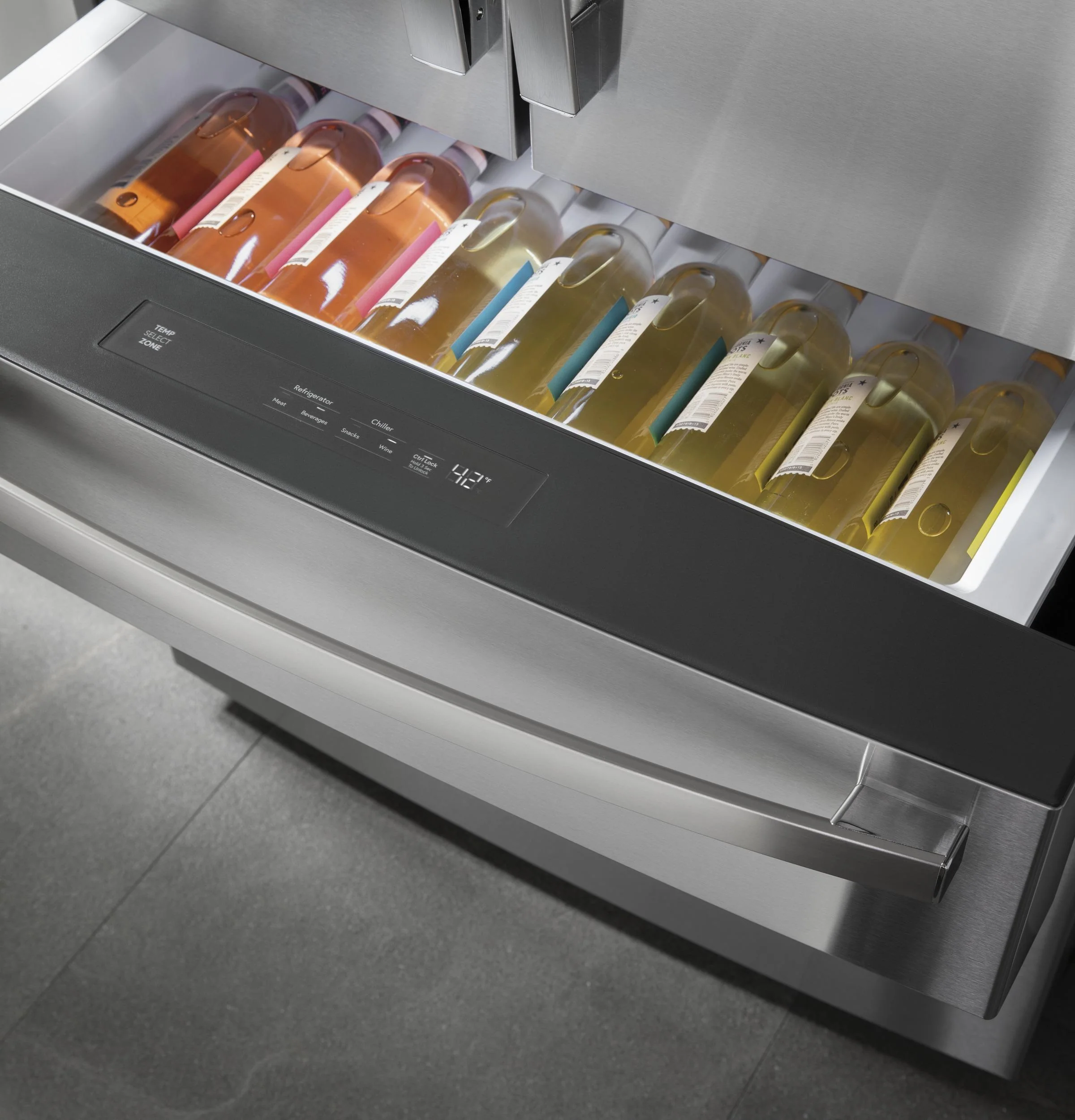 PXD22BYPFS GE Profile™ 22.4 Cu. Ft. Smart Counter-Depth Fingerprint Resistant 4-Door French-Door Refrigerator with Door In Door - Image 15