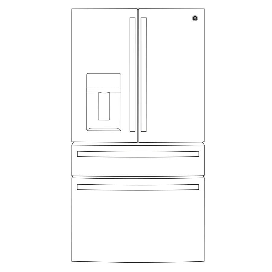 PXD22BYPFS GE Profile™ 22.4 Cu. Ft. Smart Counter-Depth Fingerprint Resistant 4-Door French-Door Refrigerator with Door In Door - Image 41