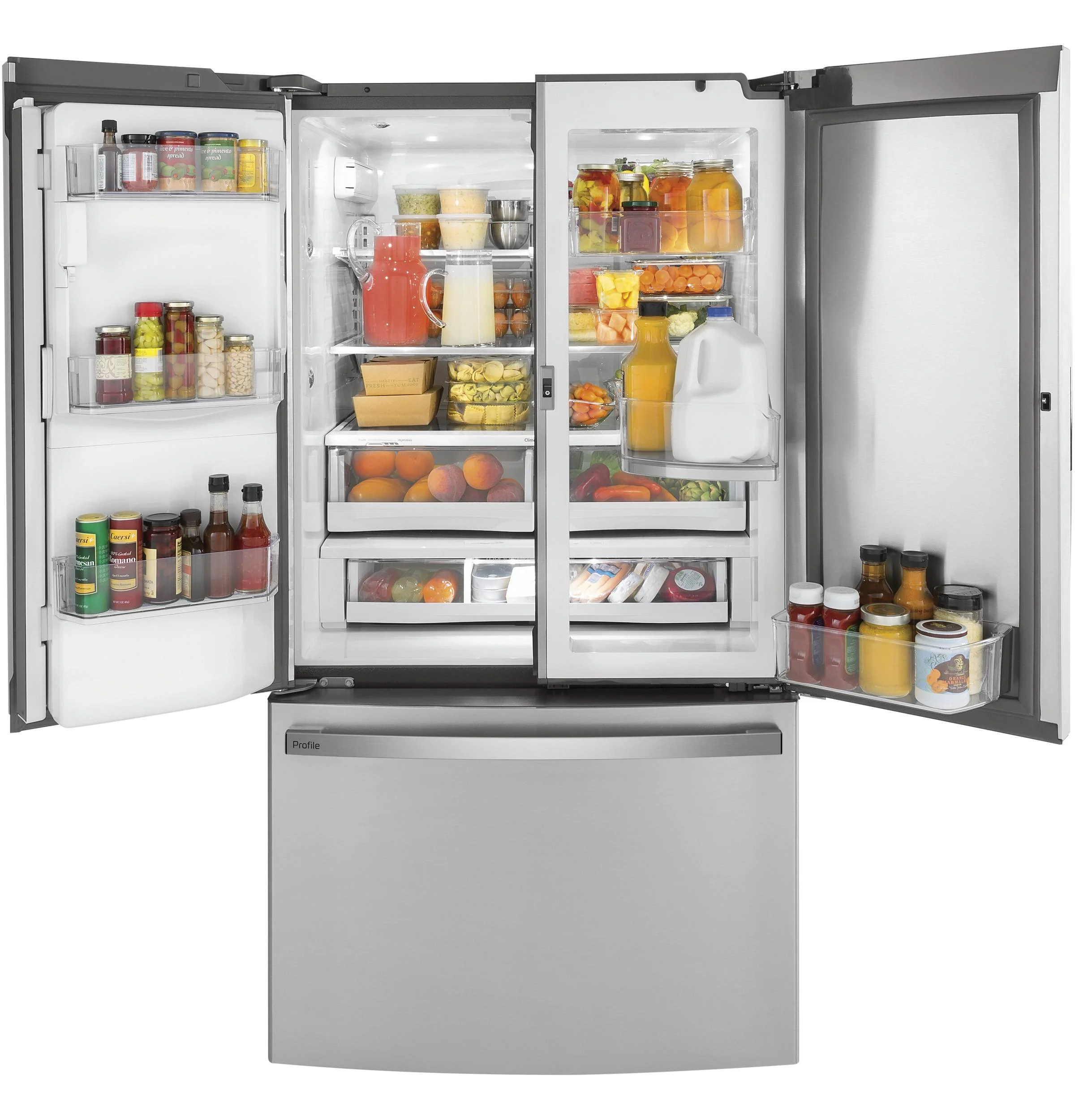 PYD22KYNFS GE Profile™ 22.1 Cu. Ft. Counter-Depth Fingerprint Resistant French-Door Refrigerator with Door In Door and Hands-Free AutoFill - Image 14