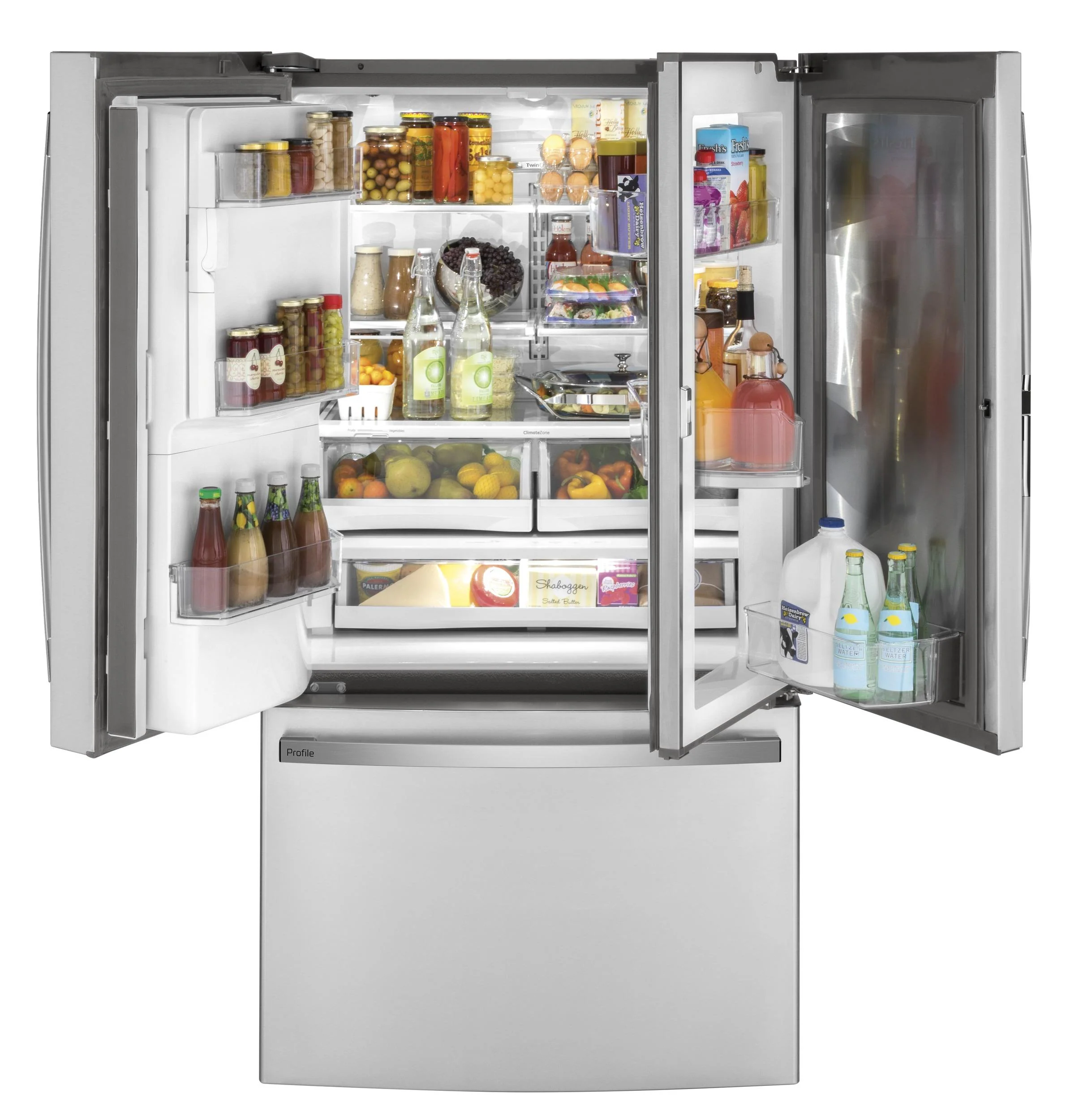 PYD22KYNFS GE Profile™ 22.1 Cu. Ft. Counter-Depth Fingerprint Resistant French-Door Refrigerator with Door In Door and Hands-Free AutoFill - Image 2