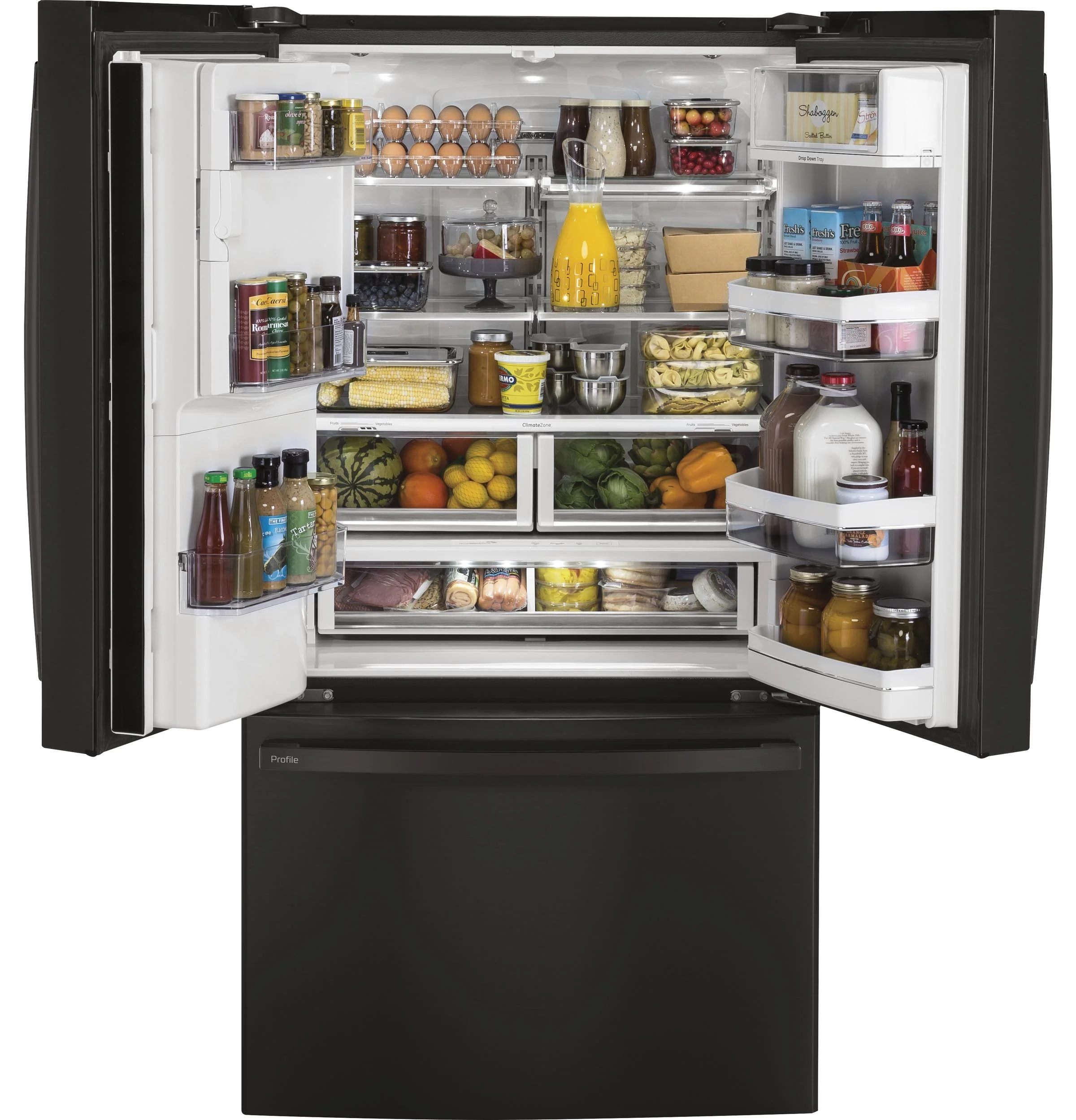 PYE22KBLTS GE Profile™ ENERGY STAR® 22.1 Cu. Ft. Counter-Depth French-Door Refrigerator with Hands-Free AutoFill - Image 2