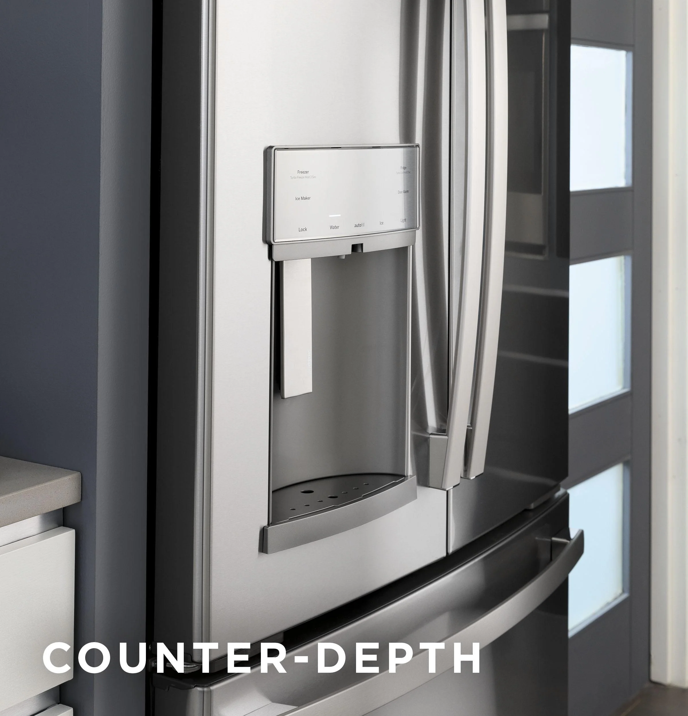 PYE22KYNFS GE Profile™ ENERGY STAR® 22.1 Cu. Ft. Counter-Depth Fingerprint Resistant French-Door Refrigerator with Hands-Free AutoFill - Image 58