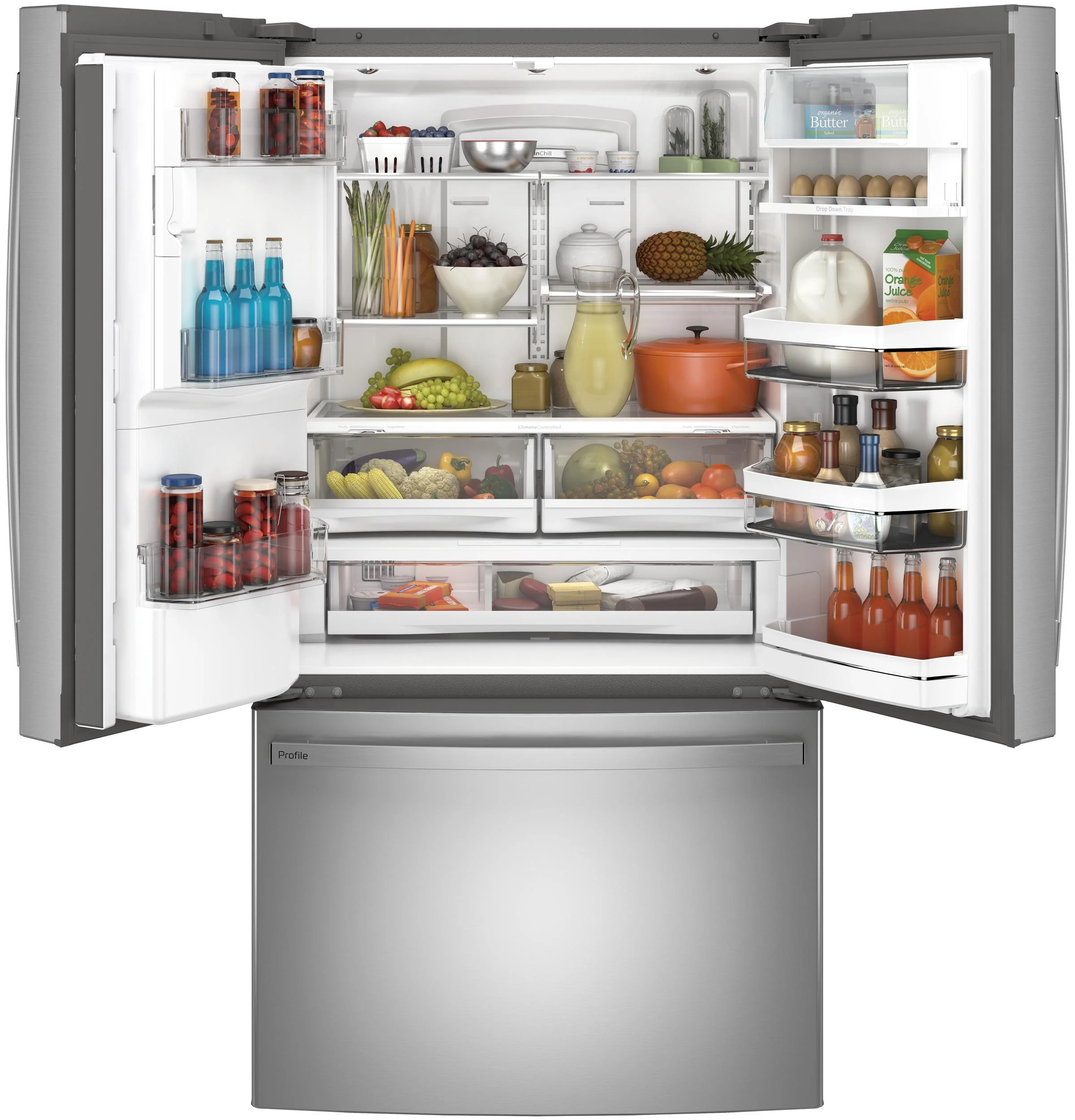 GE Profile™ Series ENERGY STAR® 22.1 Cu. Ft. Smart Counter-Depth Fingerprint Resistant French-Door Refrigerator with Keurig® K-Cup® Brewing System - Image 2